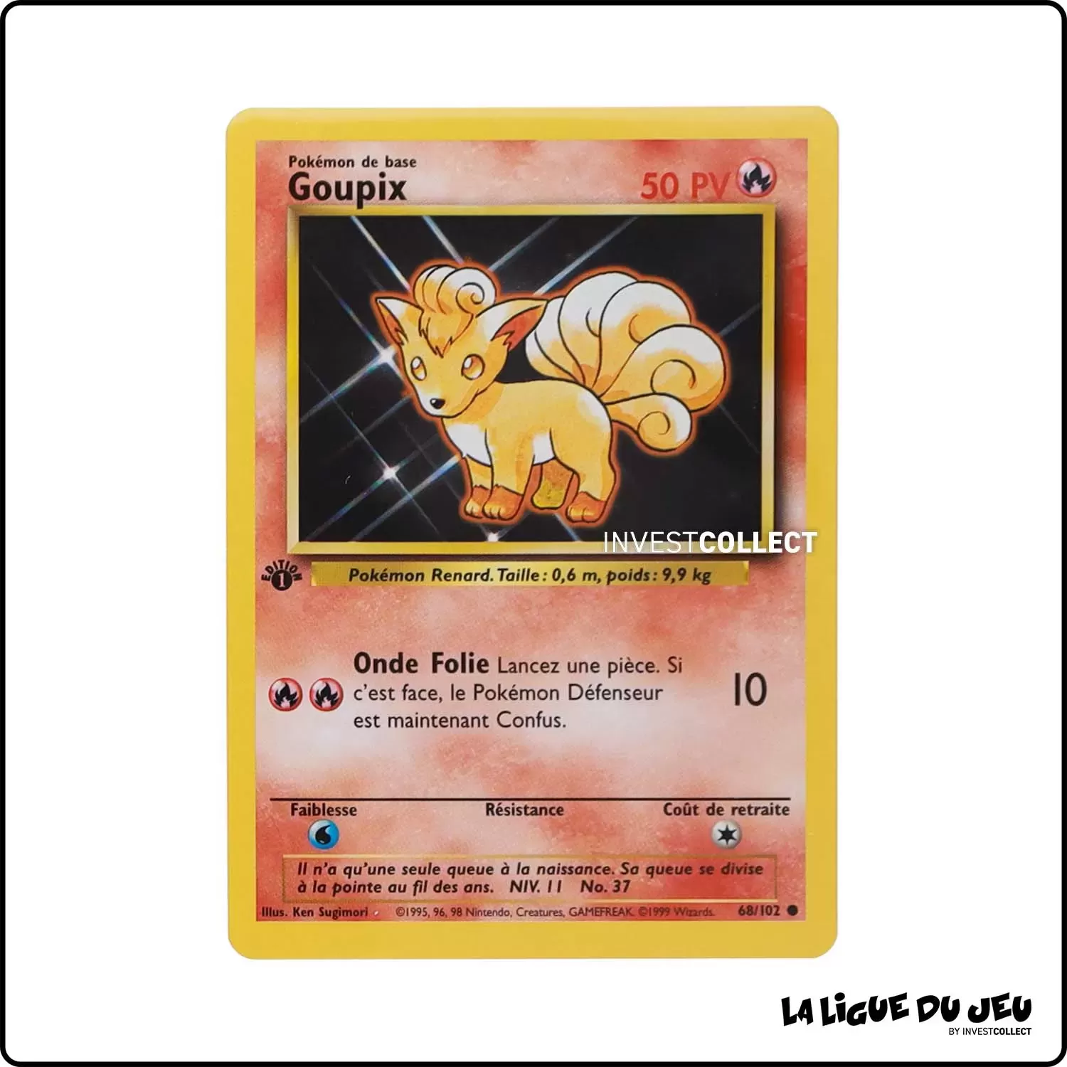 Commune - Pokemon - Set de Base - Goupix 68/102 Wizards - 1