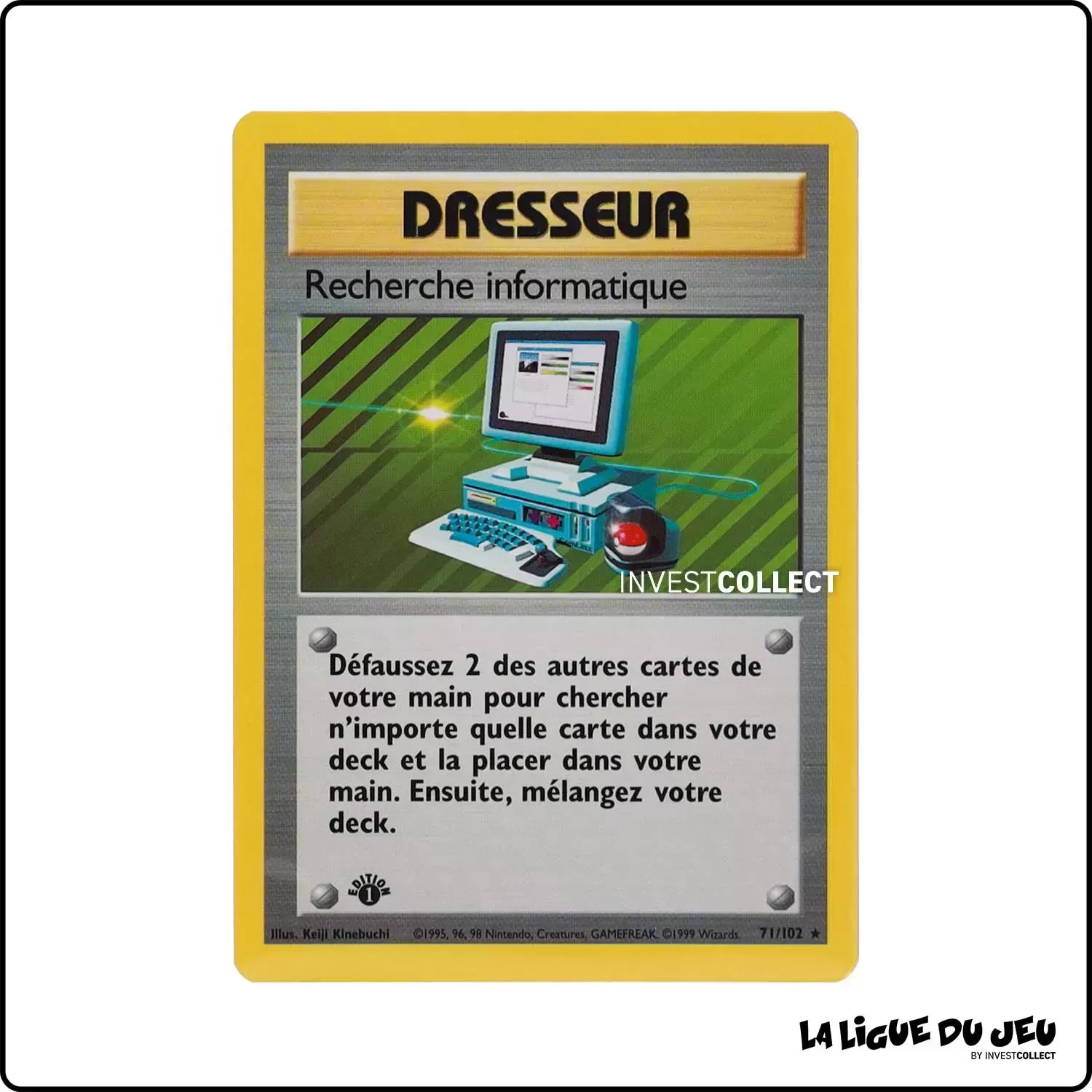 Rare - Pokemon - Set de Base - Recherche informatique 71/102 Wizards - 1