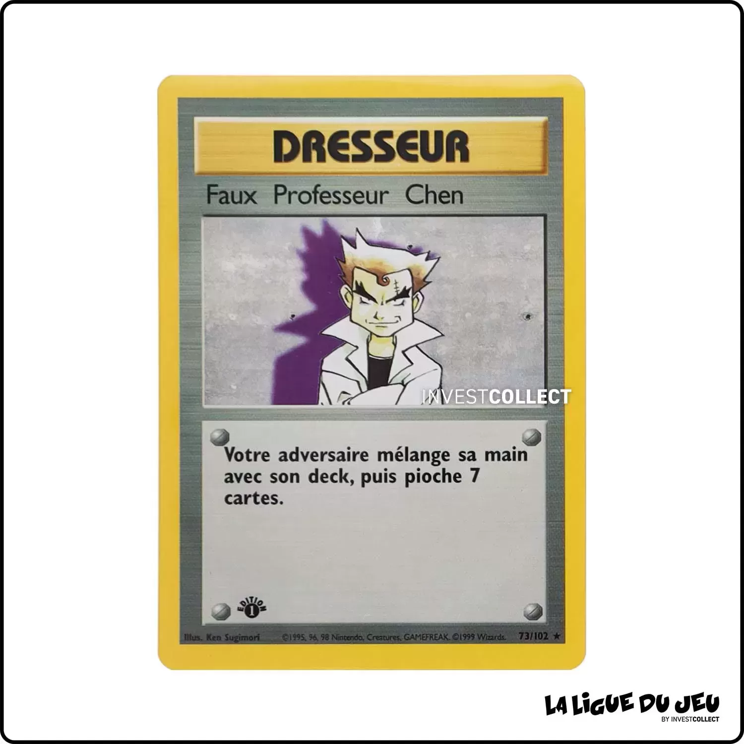 Rare - Pokemon - Set de Base - Faux Professeur Chen 73/102 Wizards - 1