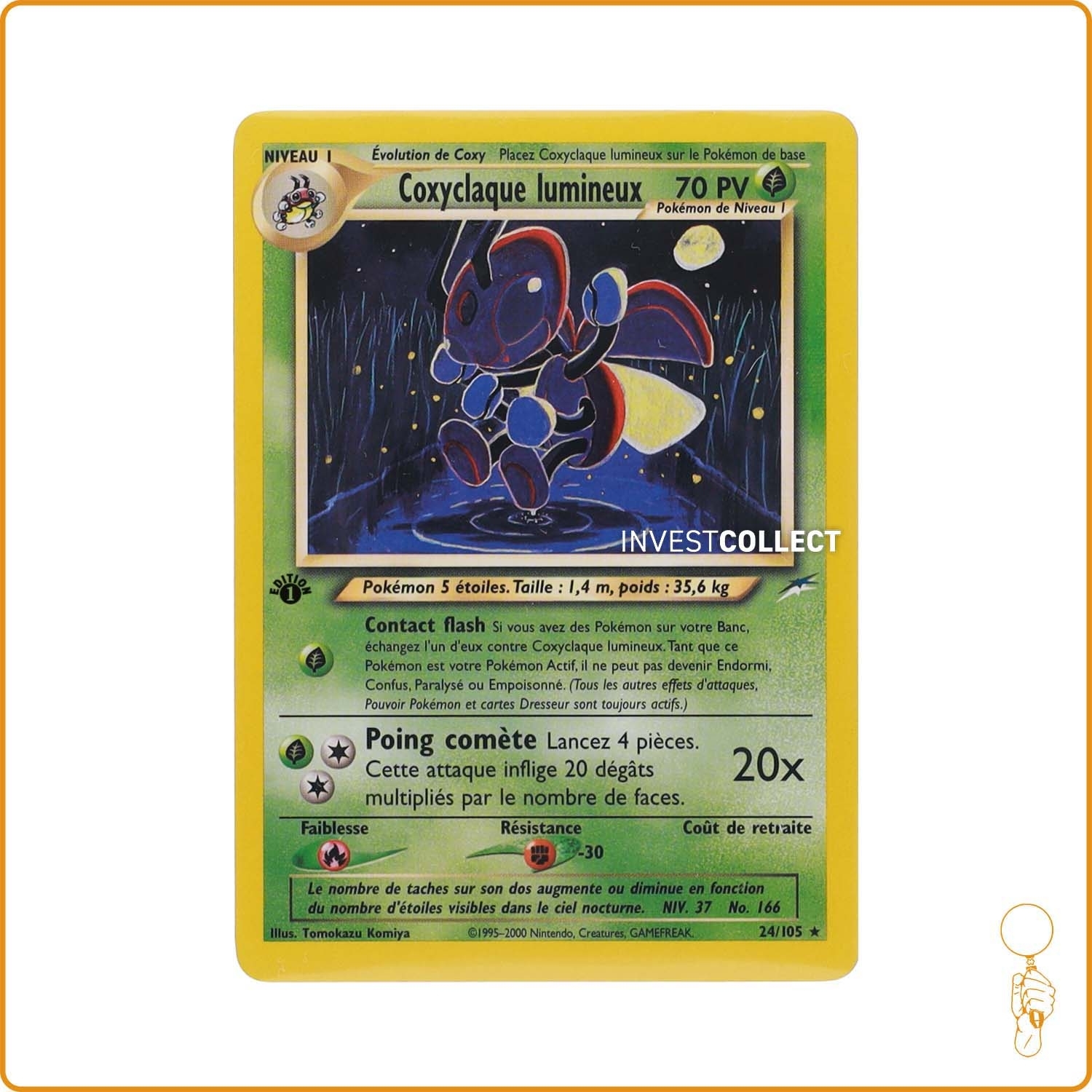 Rare - Pokemon - Neo Destiny - Coxyclaque lumineux 24/105 Wizards - 1