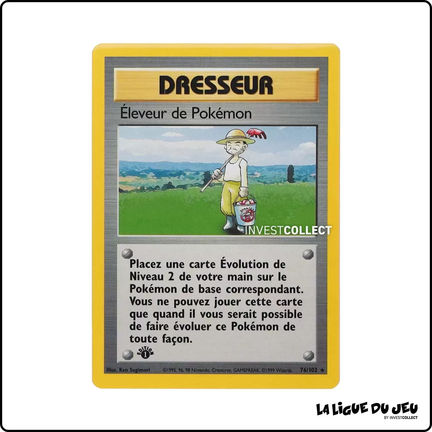 Rare - Pokemon - Set de Base - Éleveur de Pokémon 76/102 Wizards - 1