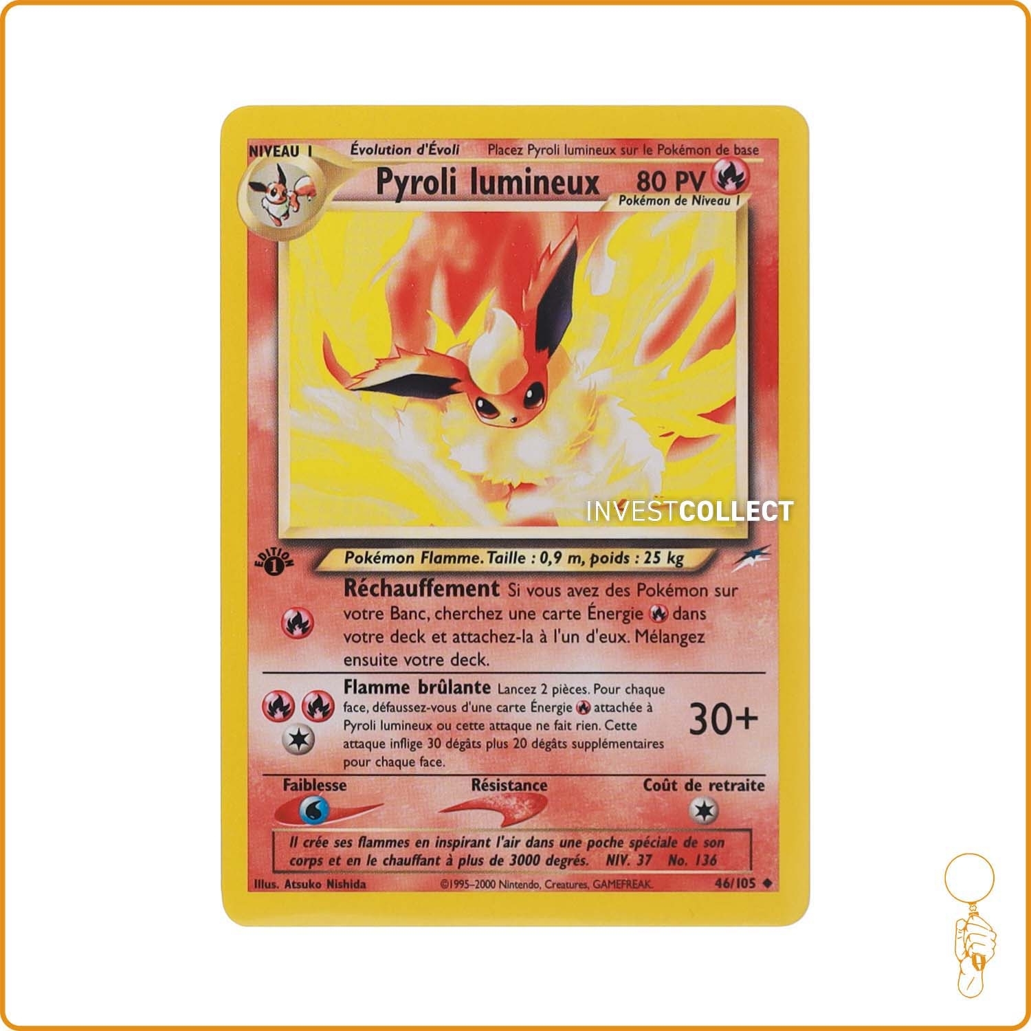 Peu Commune - Pokemon - Neo Destiny - Pyroli lumineux 46/105 Wizards - 1