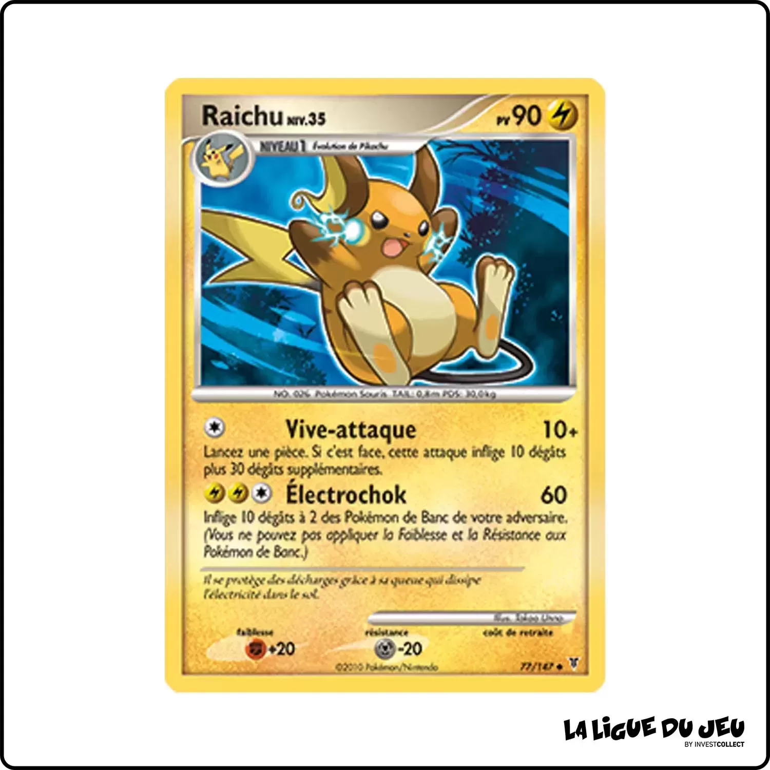 Peu commune - Pokemon - Vainqueurs Suprêmes - Raichu 77/147 Pokemon Company - 1