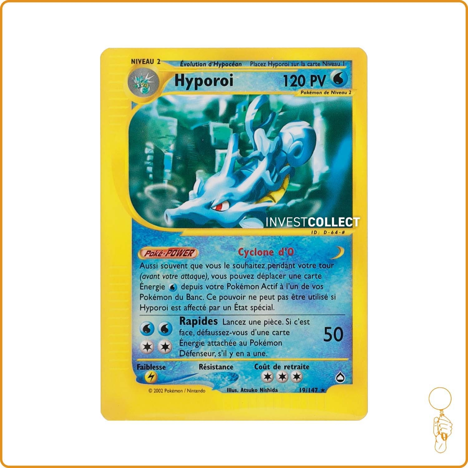 Rare - Pokemon - Aquapolis - Hyporoi 19/147 Wizards - 1
