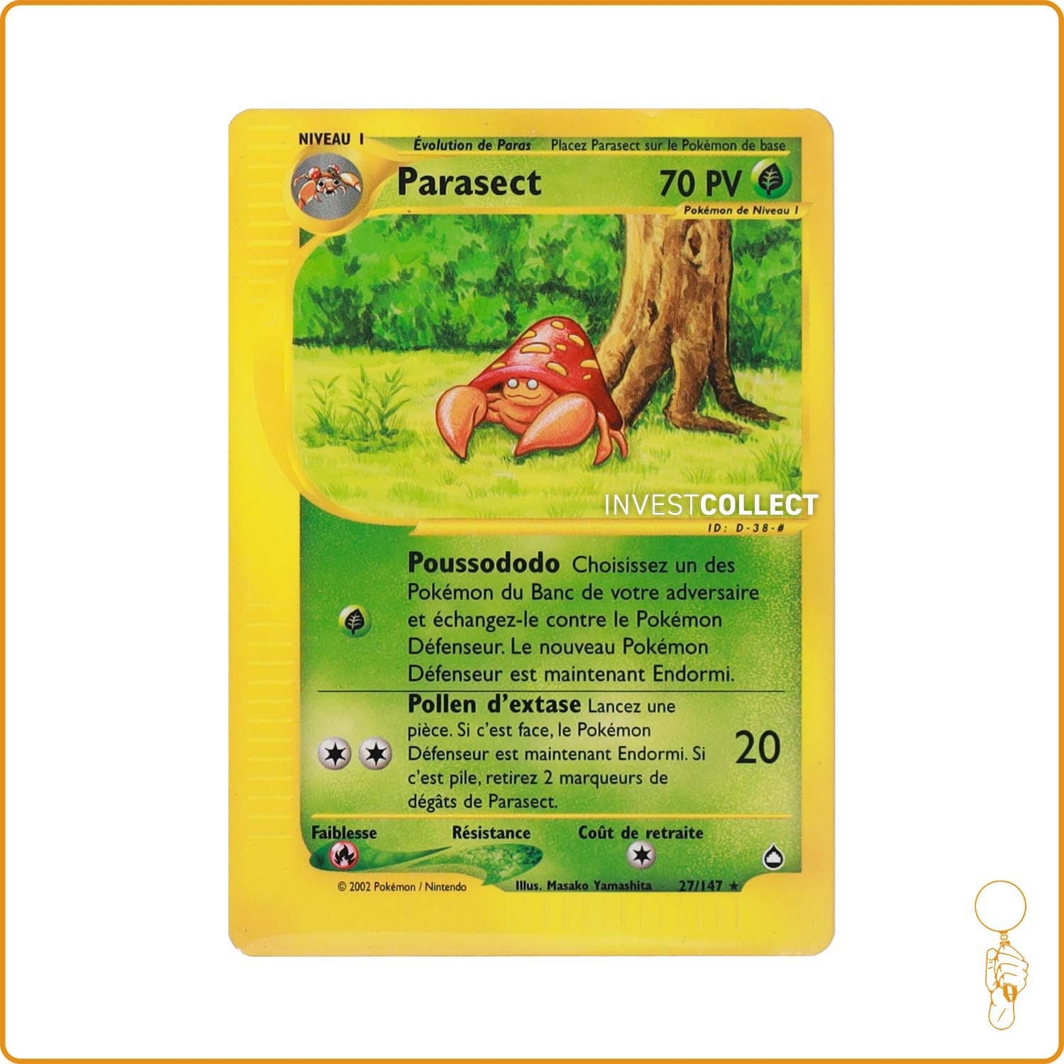 Rare - Pokemon - Aquapolis - Parasect 27/147 Wizards - 1