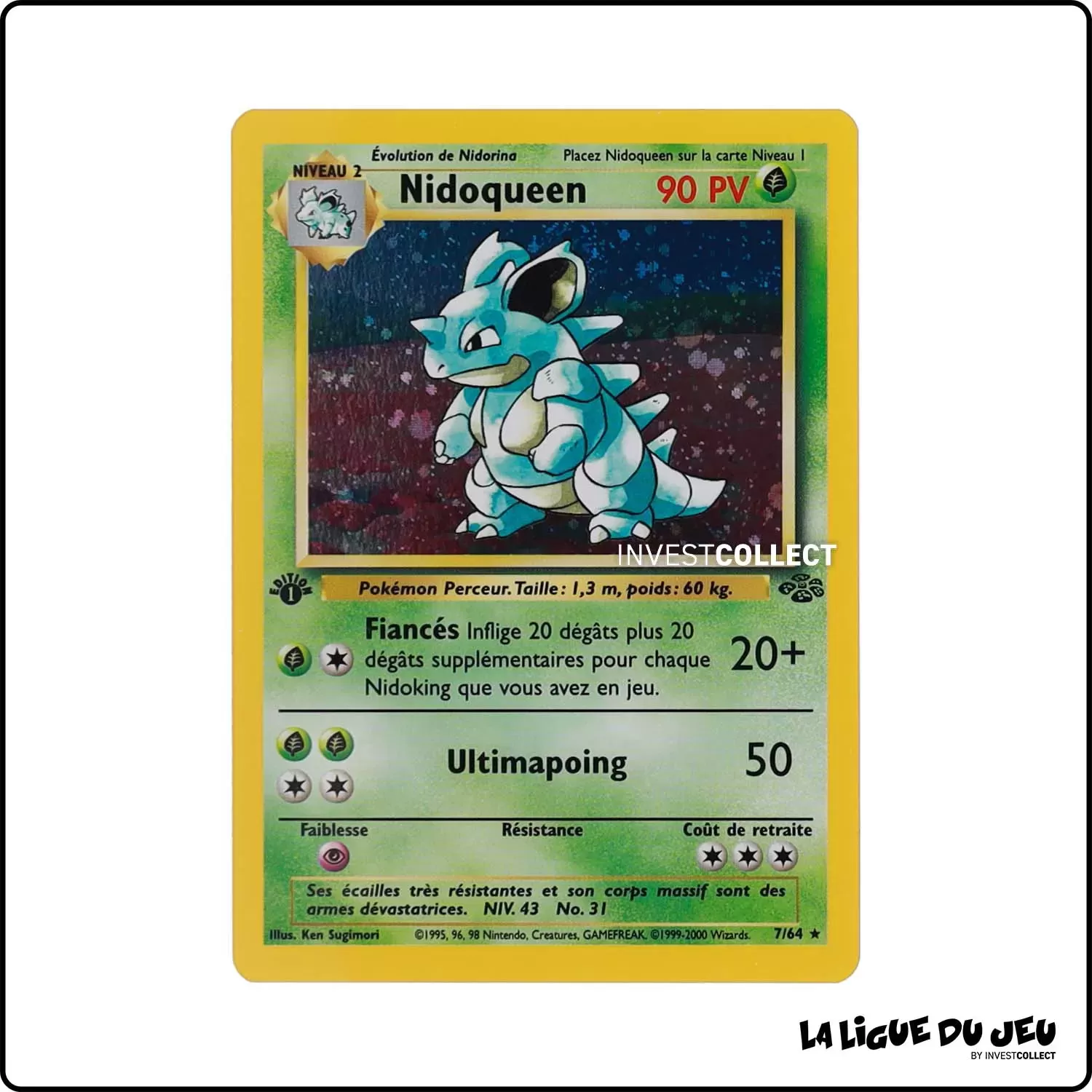 Holo - Pokemon - Jungle - Nidoqueen 7/64 Wizards - 1