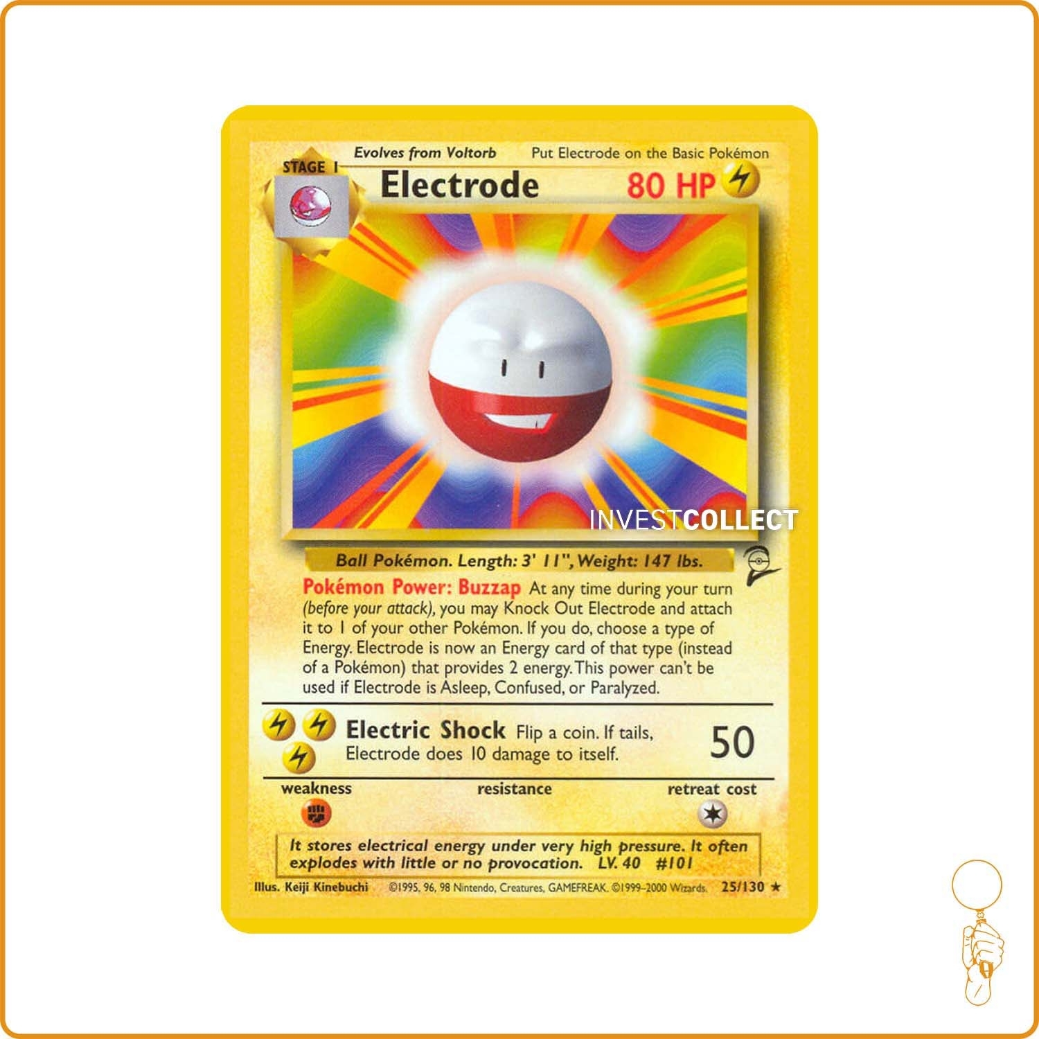 Rare - Pokemon - Base Set 2 - Electrode 25/130 Wizards - 1