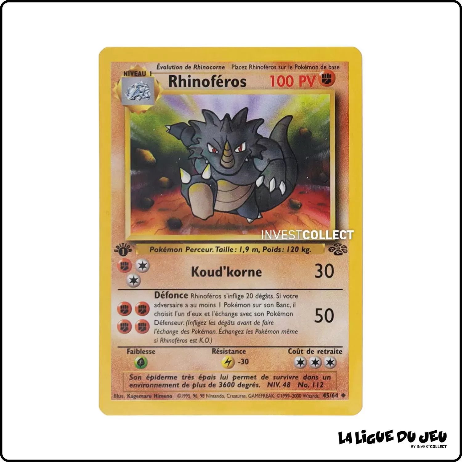 Peu Commune - Pokemon - Jungle - Rhinoféros 45/64