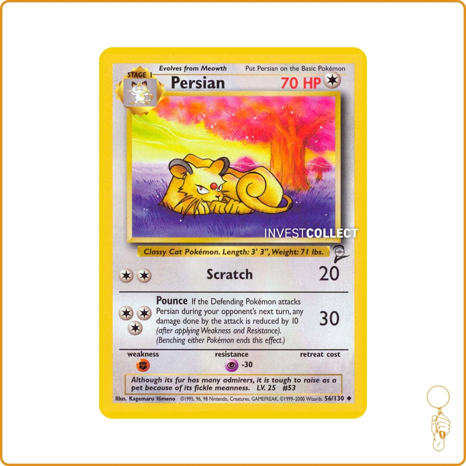 Peu Commune - Pokemon - Base Set 2 - Persian 56/130 Wizards - 1