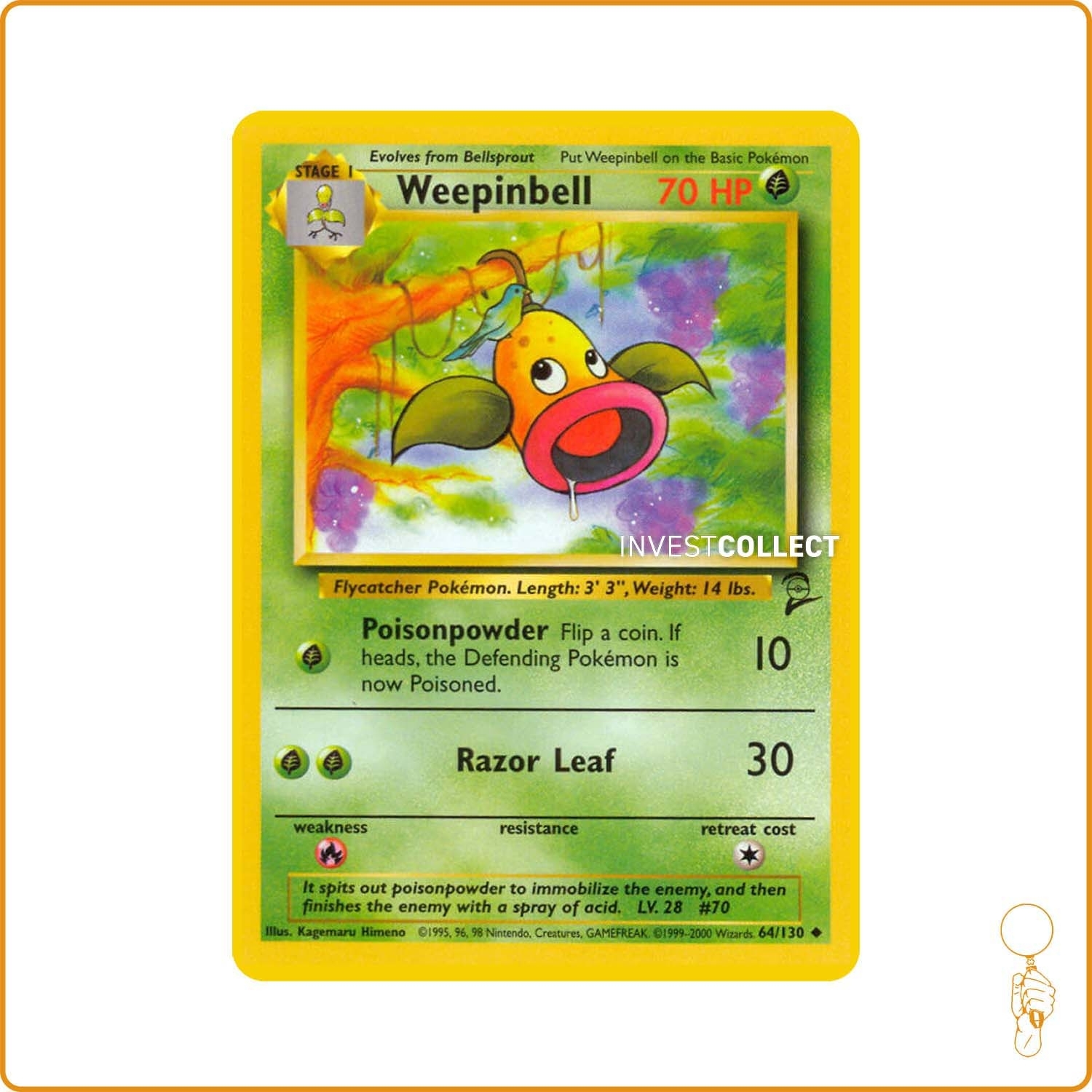 Peu Commune - Pokemon - Base Set 2 - Weepinbell 64/130 Wizards - 1