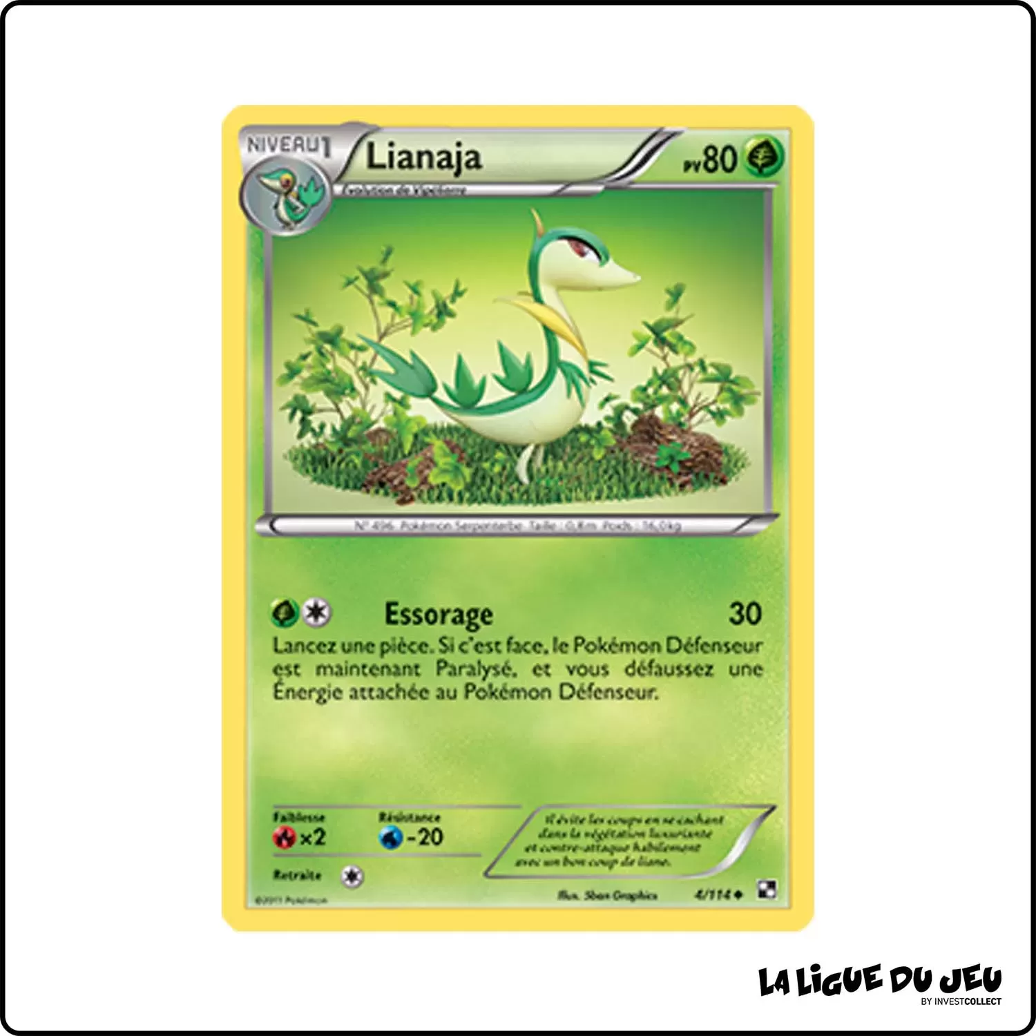 Peu commune - Pokemon - Noir et Blanc de Base - Lianaja 4/114