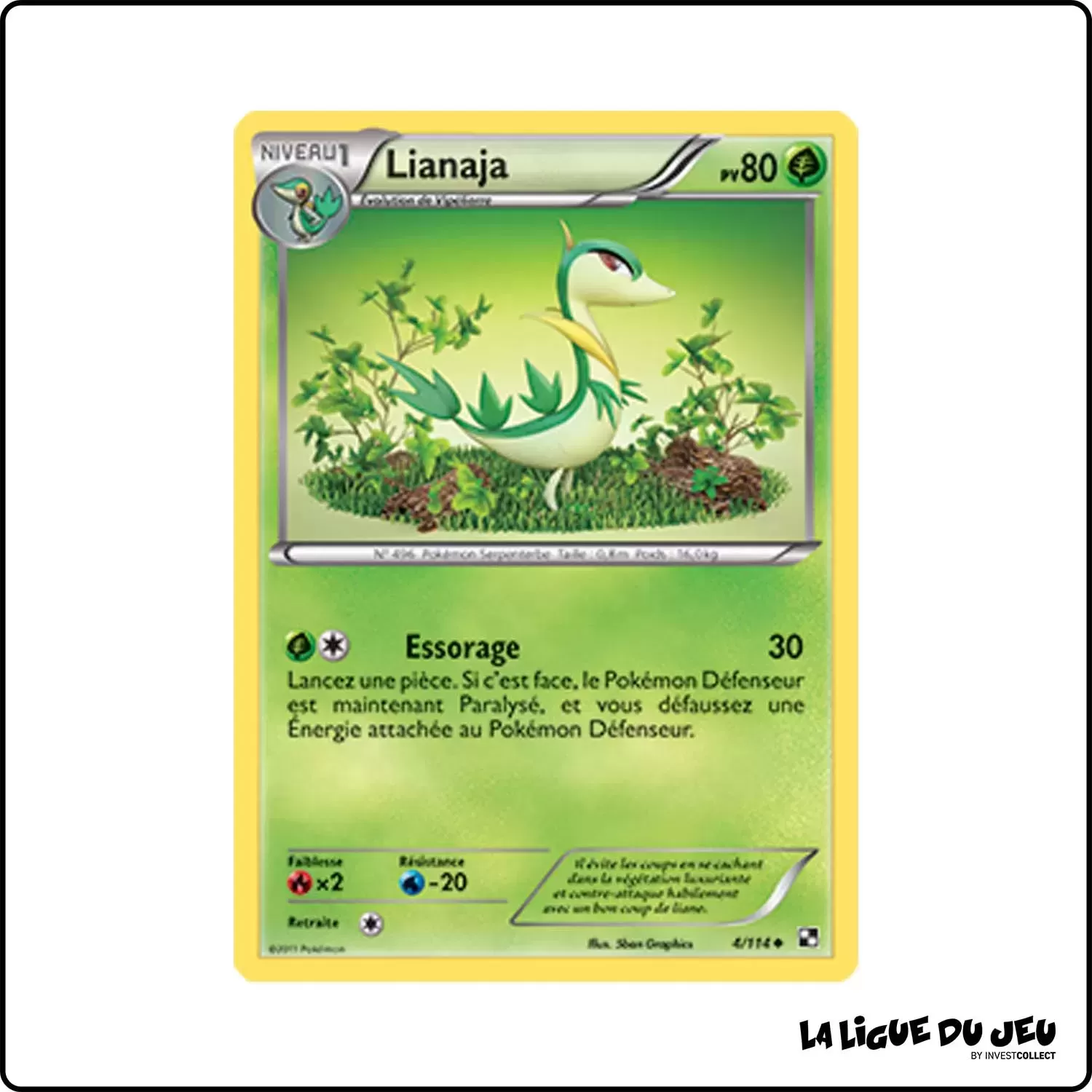 Peu commune - Pokemon - Noir et Blanc de Base - Lianaja 4/114