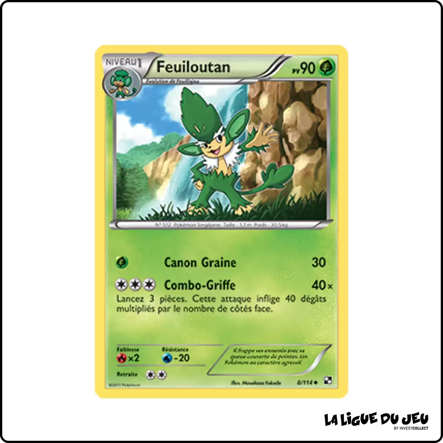 Peu commune - Pokemon - Noir et Blanc de Base - Feuiloutan 8/114