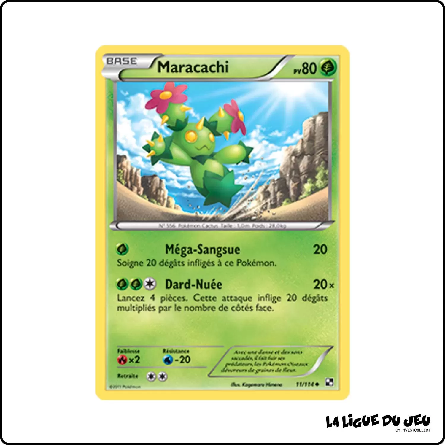 Peu commune - Pokemon - Noir et Blanc de Base - Maracachi 11/114