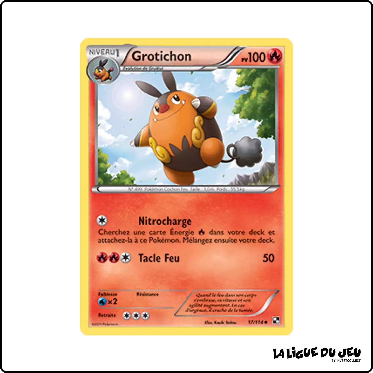 Peu commune - Pokemon - Noir et Blanc de Base - Grotichon 17/114