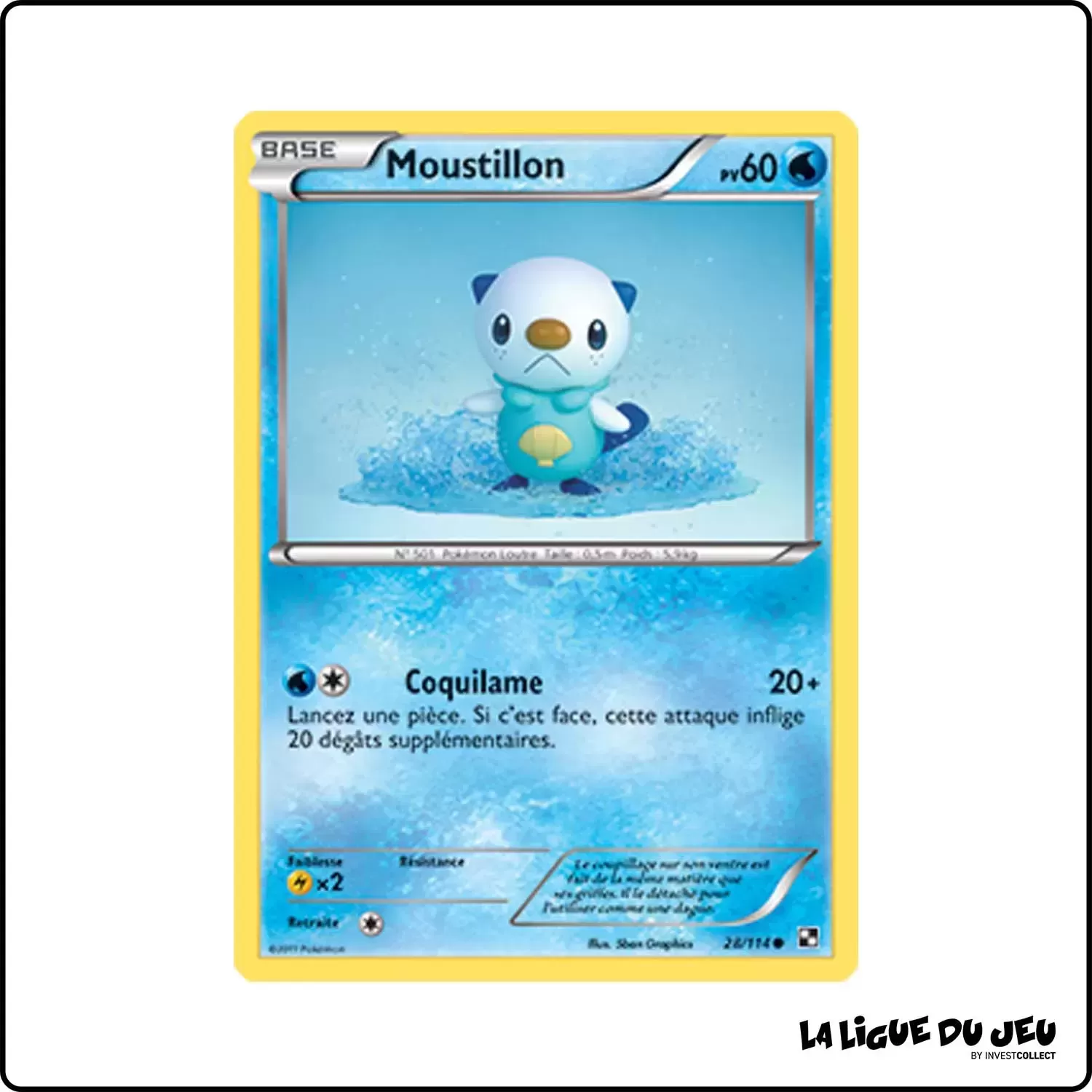 Commune - Pokemon - Noir et Blanc de Base - Moustillon 28/114