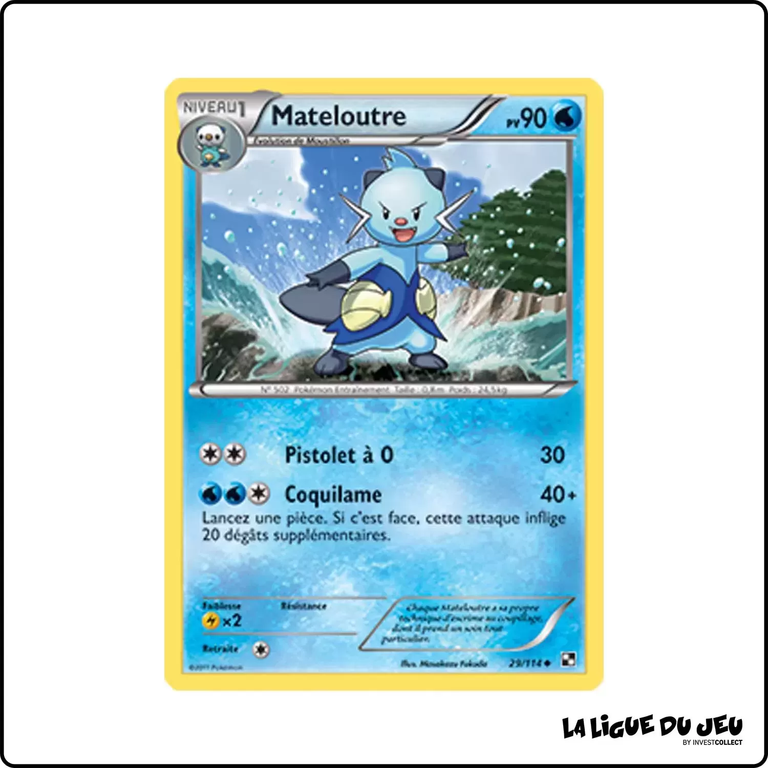 Peu commune - Pokemon - Noir et Blanc de Base - Mateloutre 29/114