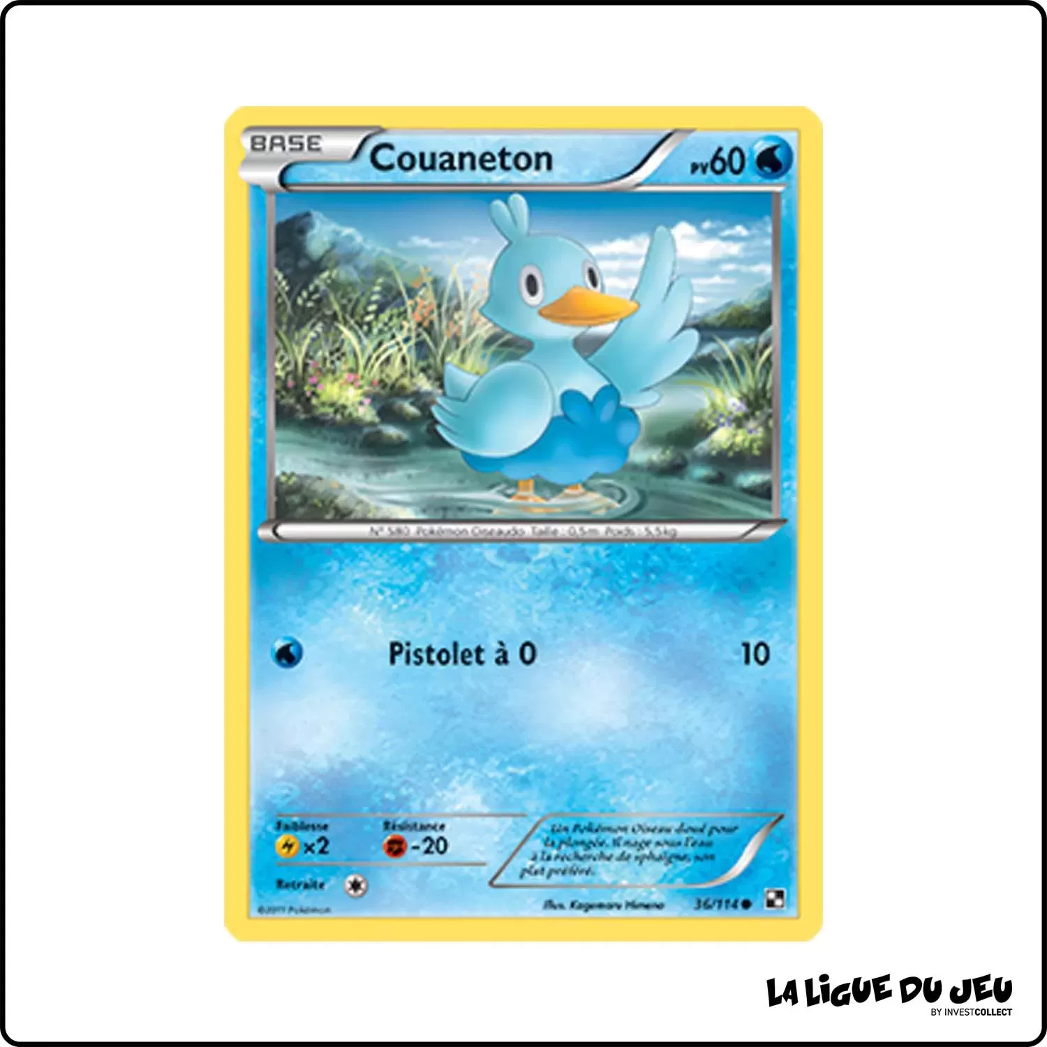 Commune - Pokemon - Noir et Blanc de Base - Couaneton 36/114