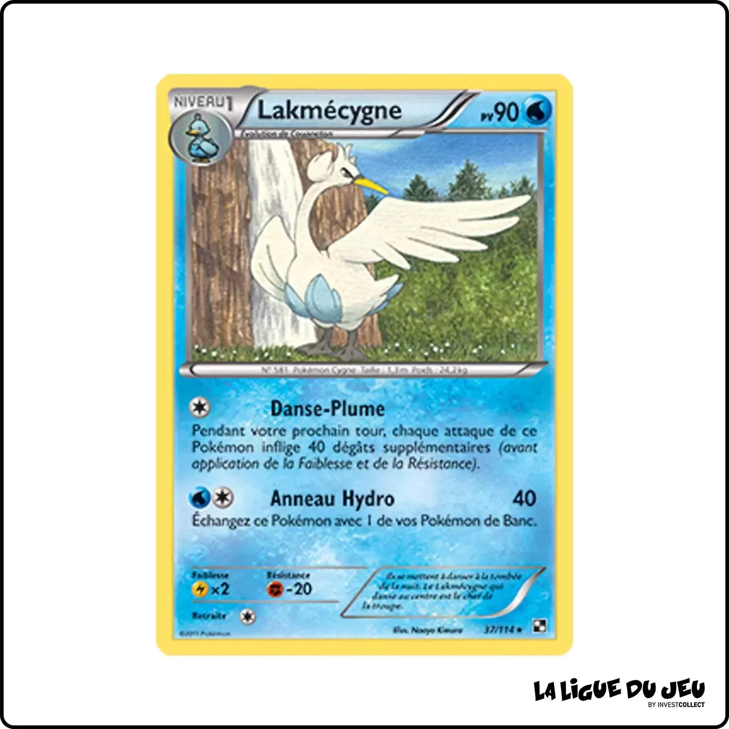 Rare - Pokemon - Noir et Blanc de Base - Lakmécygne 37/114