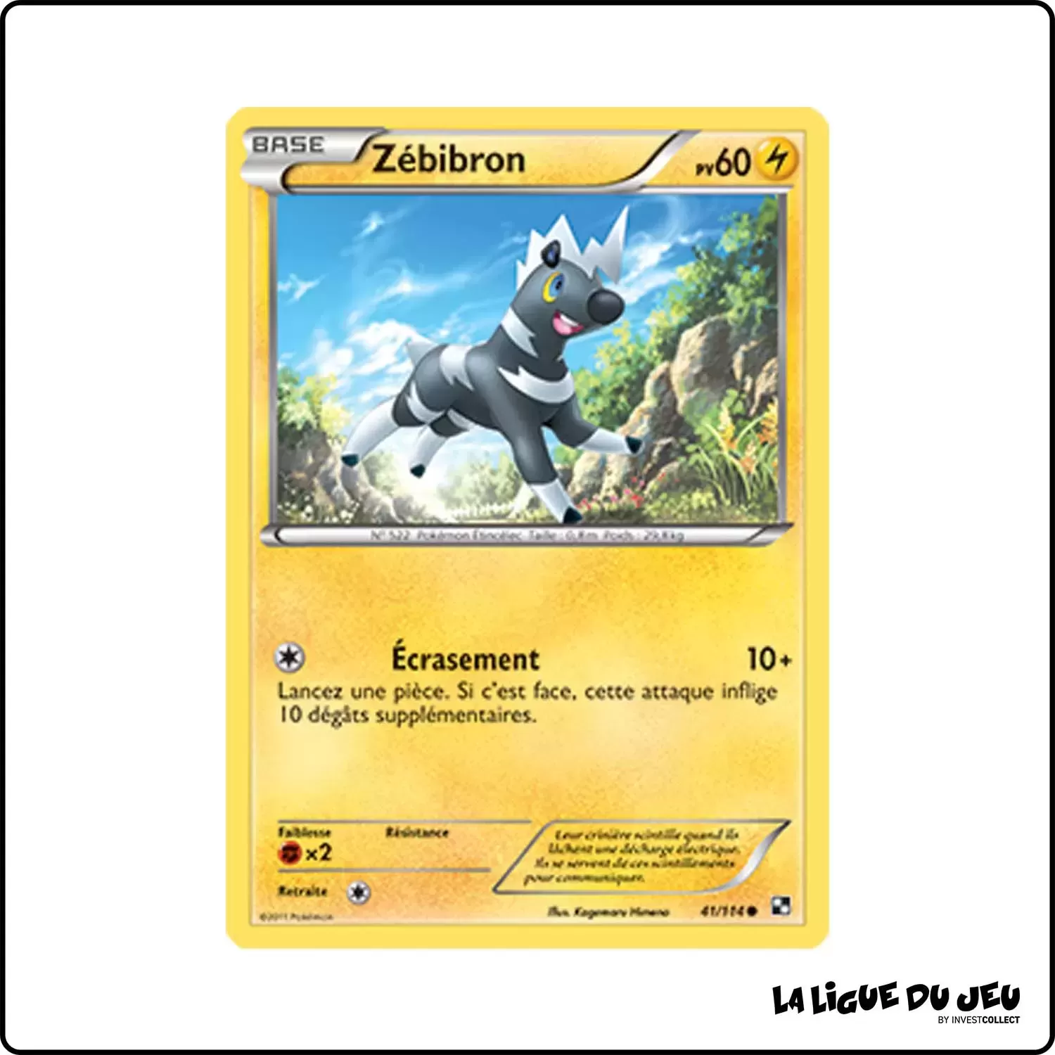 Commune - Pokemon - Noir et Blanc de Base - Zébibron 41/114