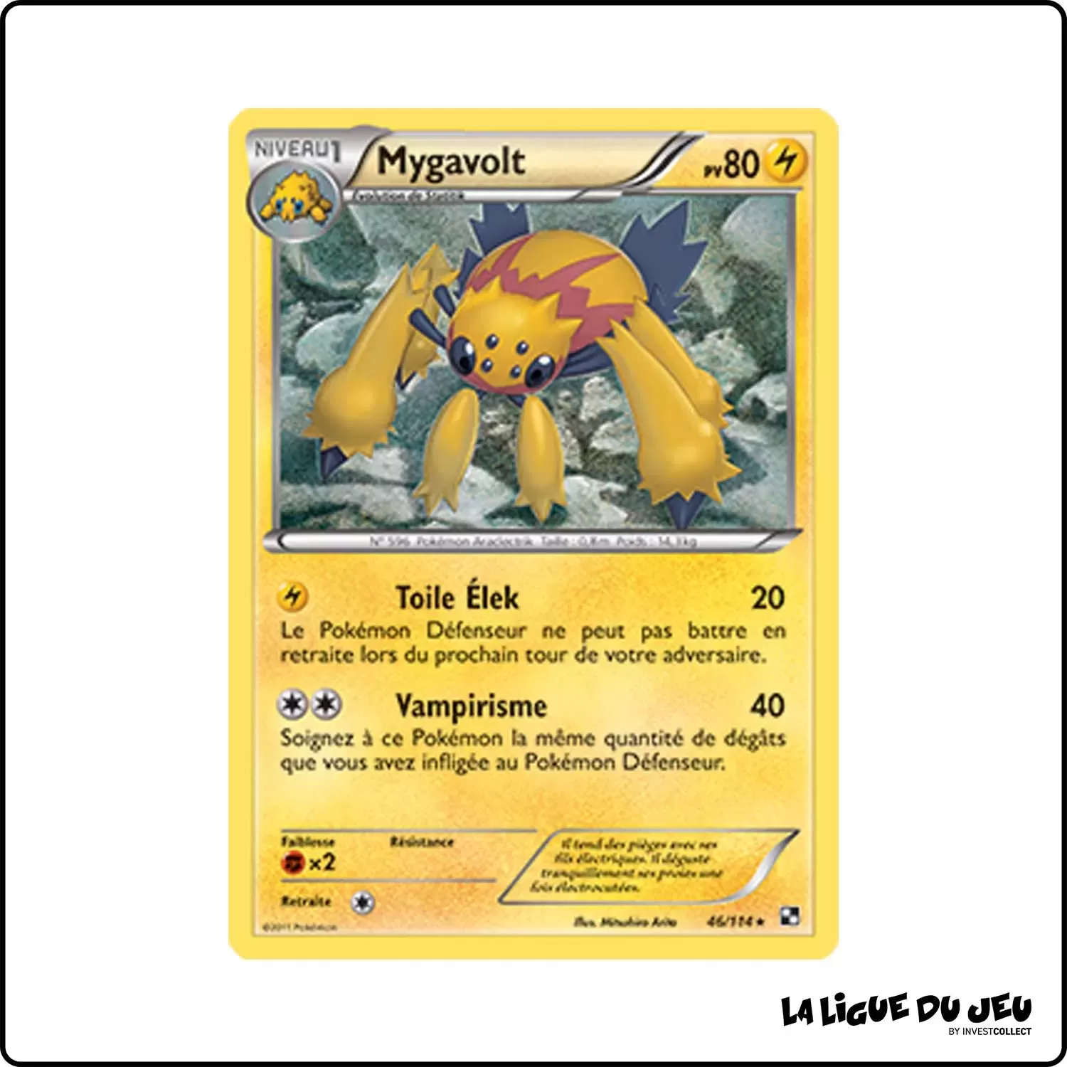 Rare - Pokemon - Noir et Blanc de Base - Mygavolt 46/114