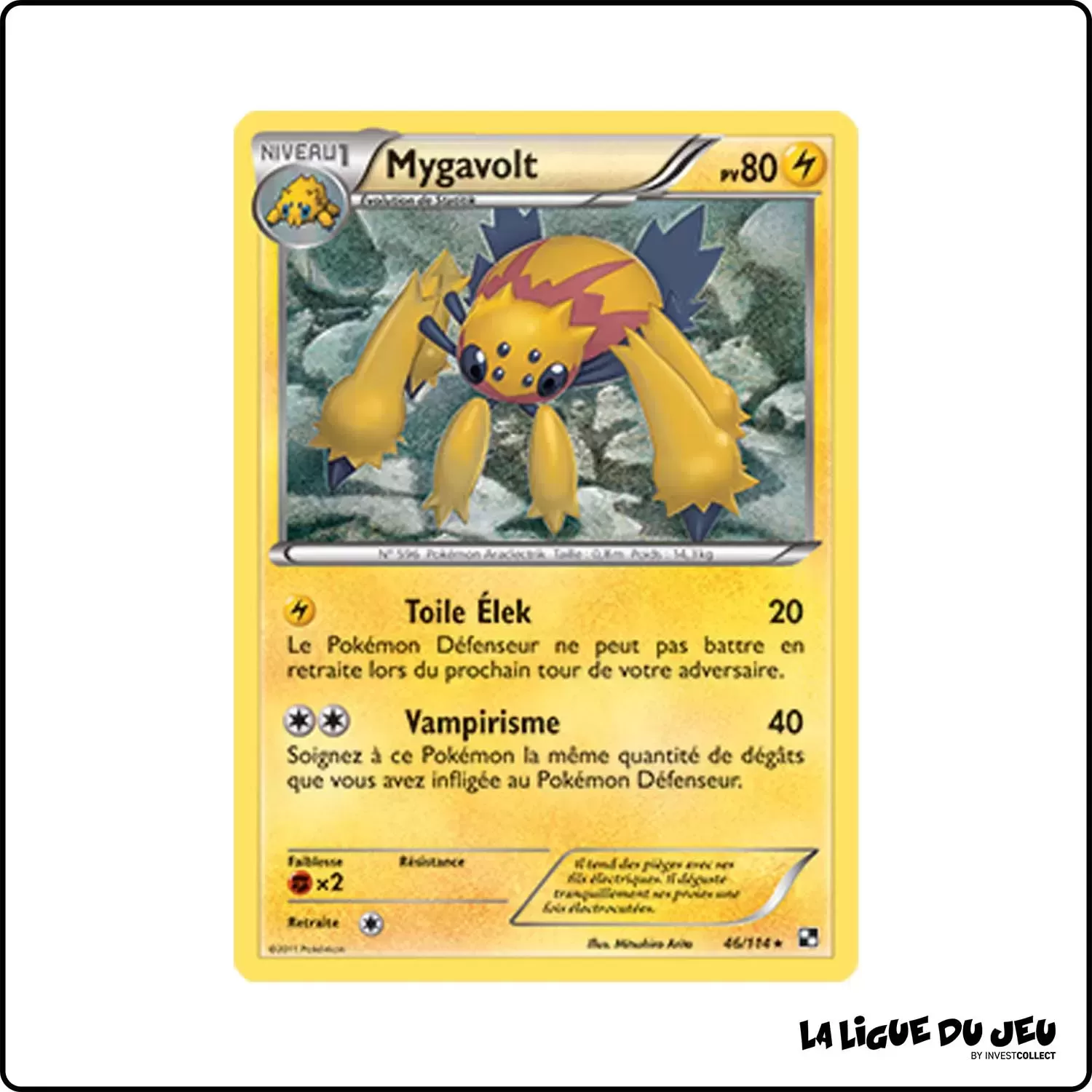 Rare - Pokemon - Noir et Blanc de Base - Mygavolt 46/114