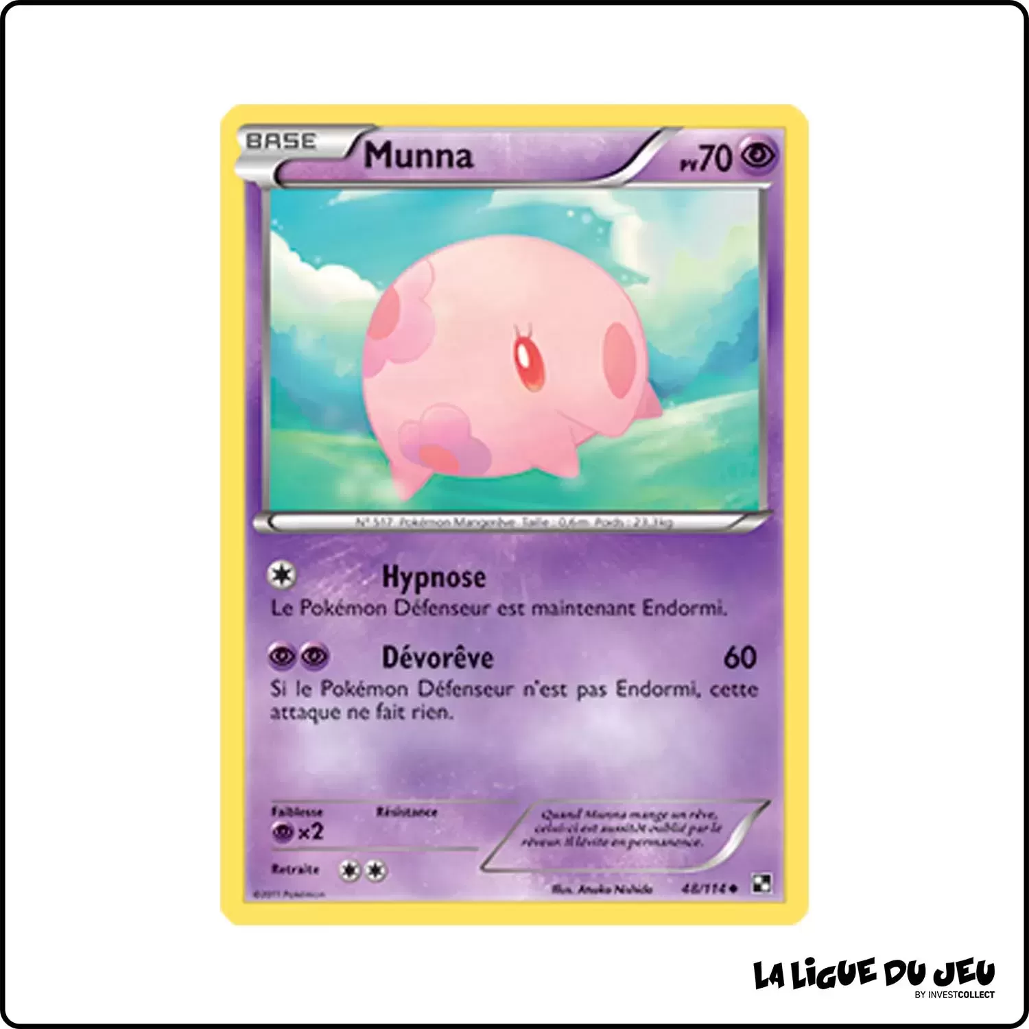 Peu commune - Pokemon - Noir et Blanc de Base - Munna 48/114