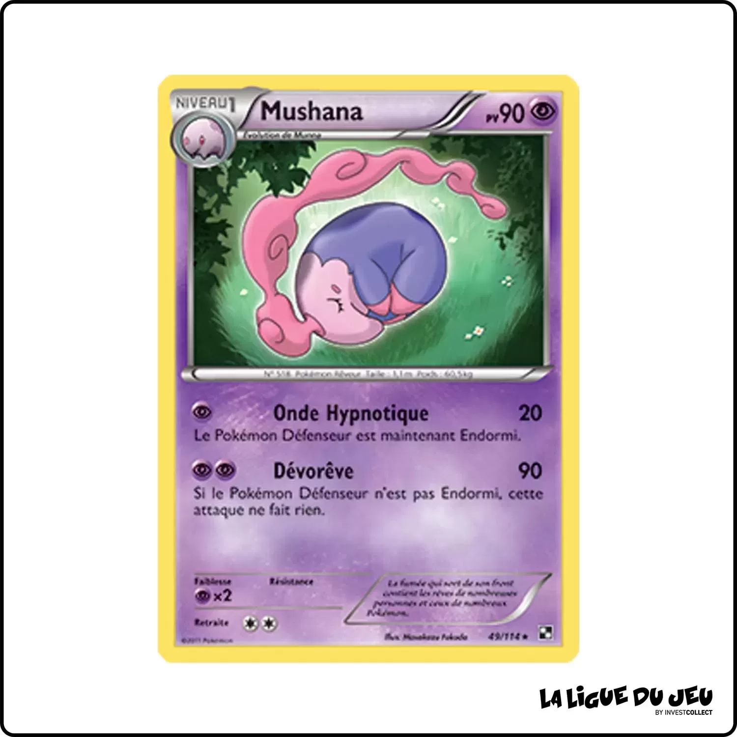 Rare - Pokemon - Noir et Blanc de Base - Mushana 49/114