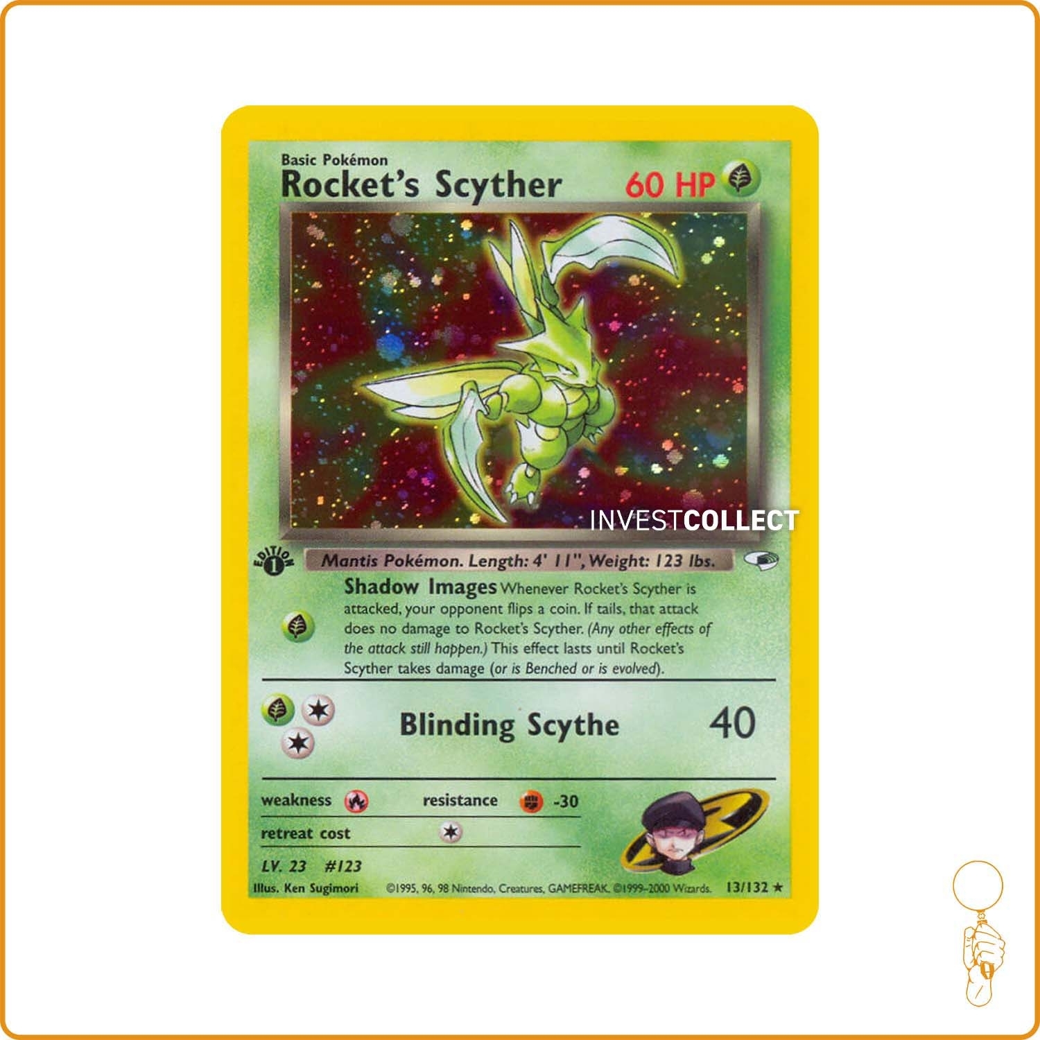 Holo - Pokemon - Gym Heroes - Rocket's Scyther 13/132 Wizards - 1