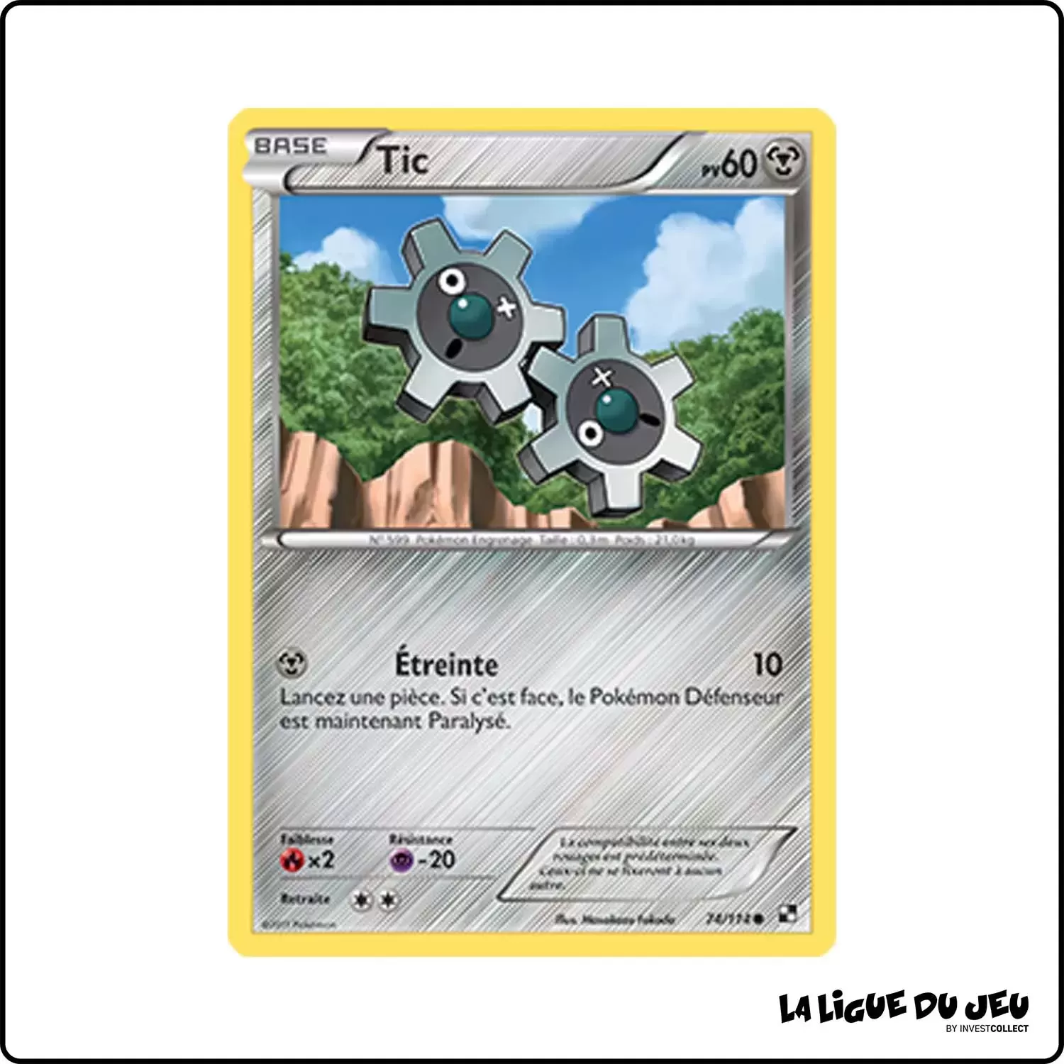 Commune - Pokemon - Noir et Blanc de Base - Tic 74/114