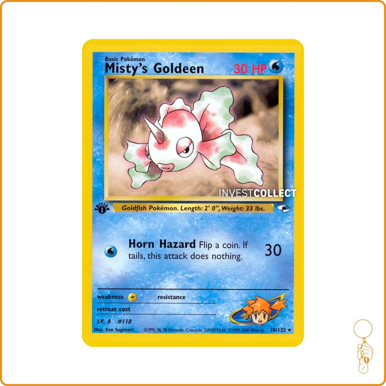 Rare - Pokemon - Gym Heroes - Misty's Goldeen 30/132 Wizards - 1