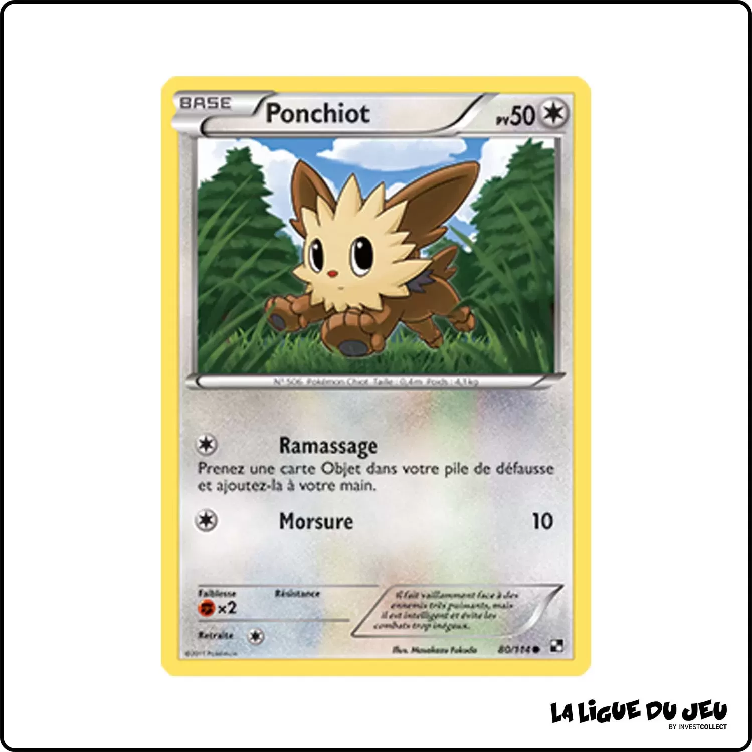 Commune - Pokemon - Noir et Blanc de Base - Ponchiot 80/114 Pokemon Company - 1