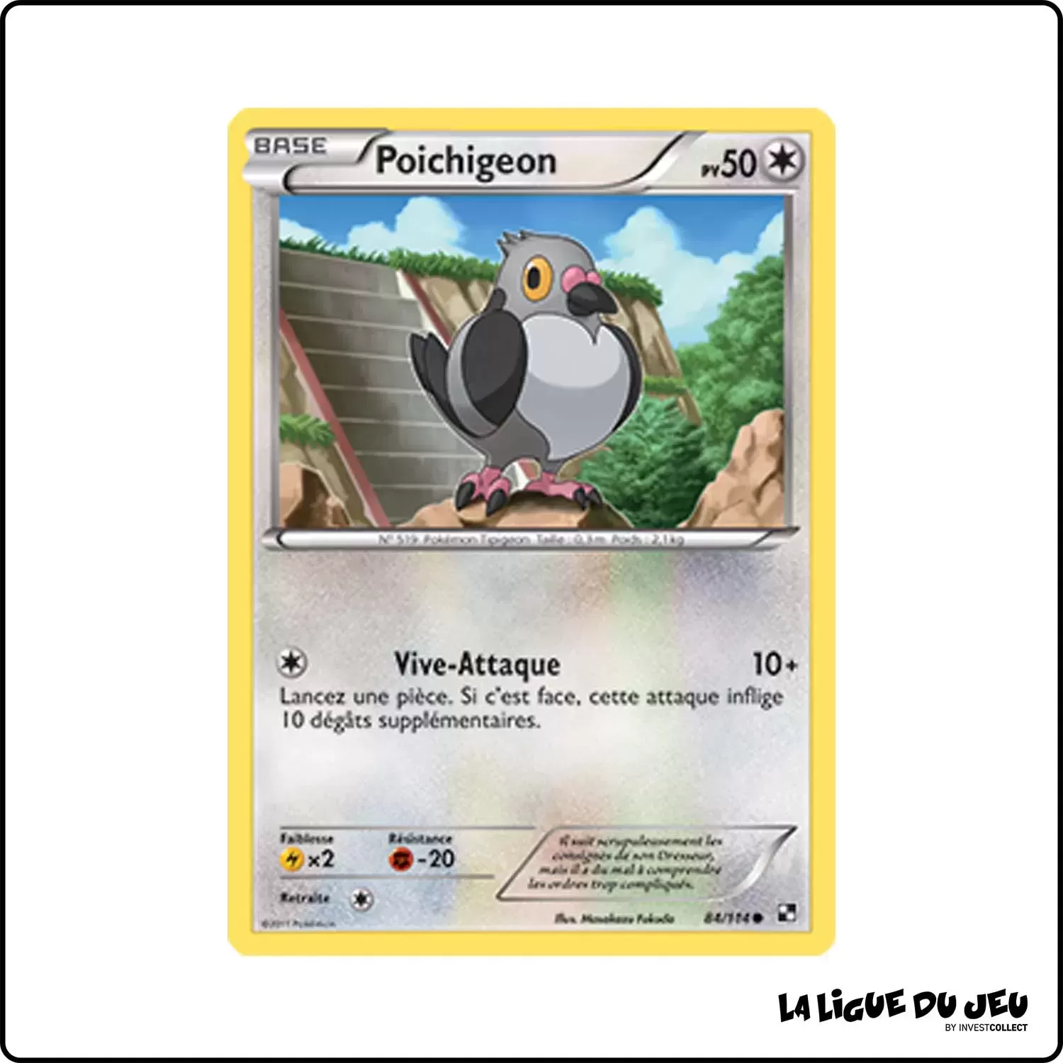 Commune - Pokemon - Noir et Blanc de Base - Poichigeon 84/114