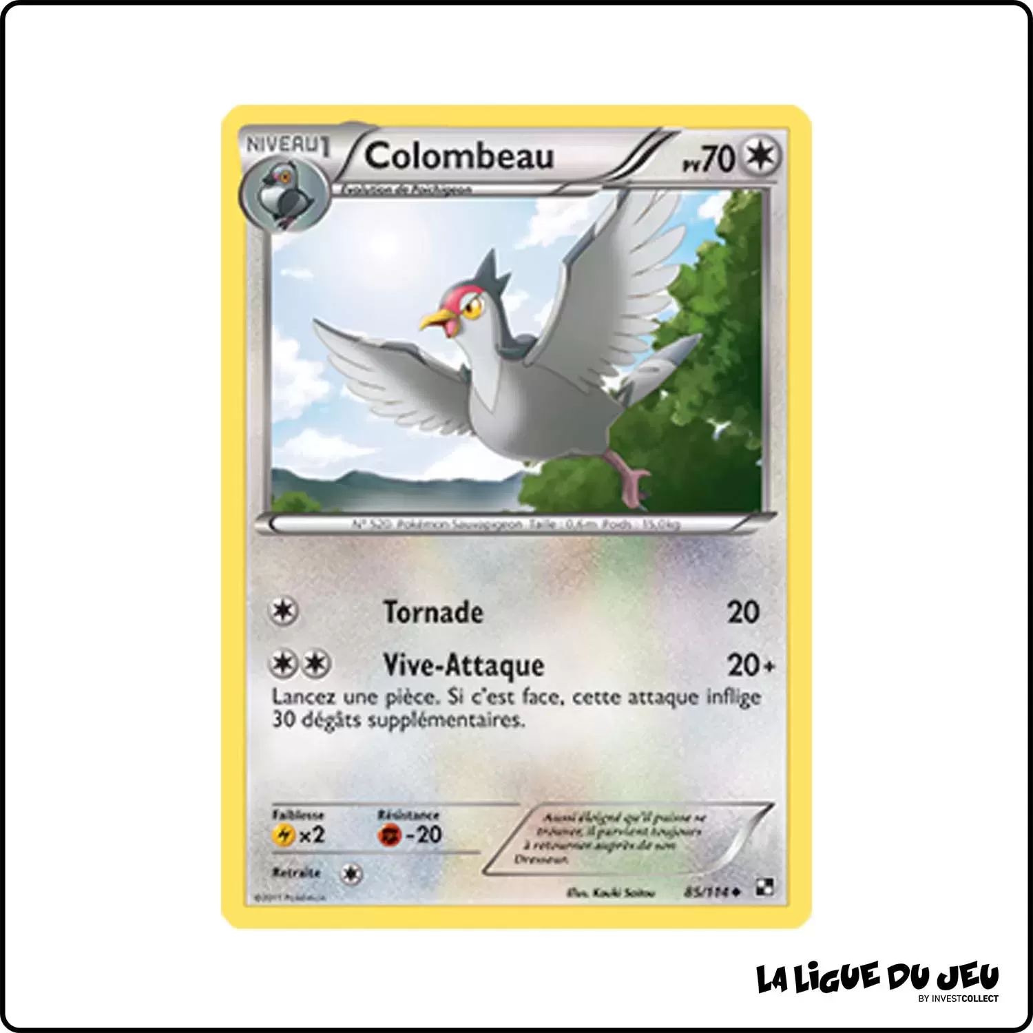 Peu commune - Pokemon - Noir et Blanc de Base - Colombeau 85/114