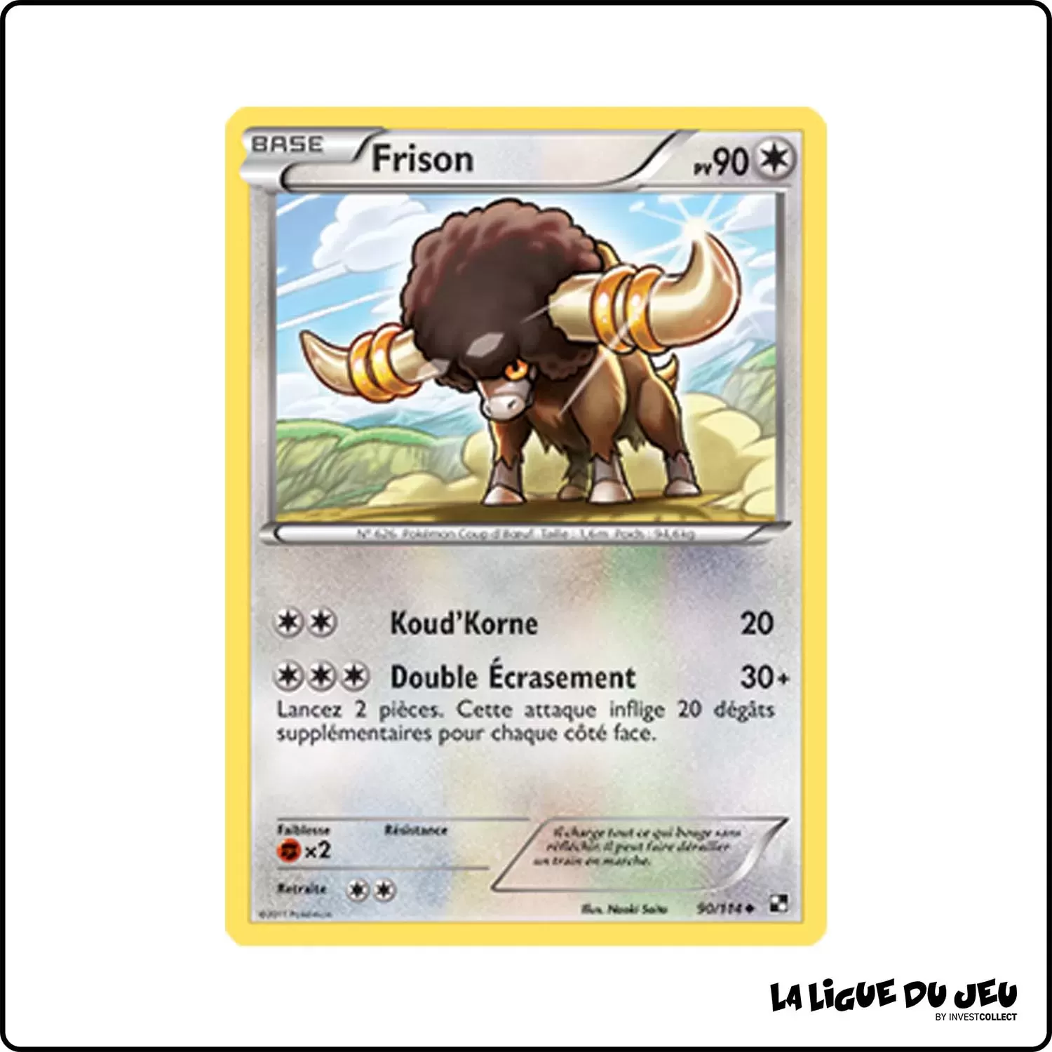 Peu commune - Pokemon - Noir et Blanc de Base - Frison 90/114