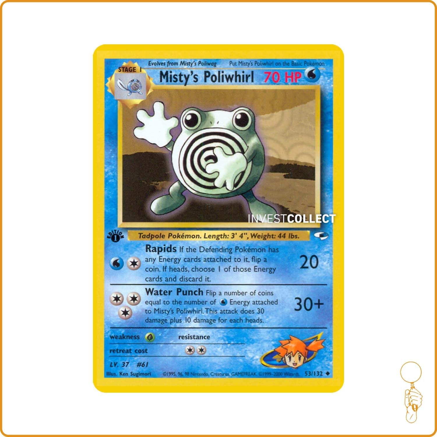 Peu Commune - Pokemon - Gym Heroes - Misty's Poliwhirl 53/132 Wizards - 1