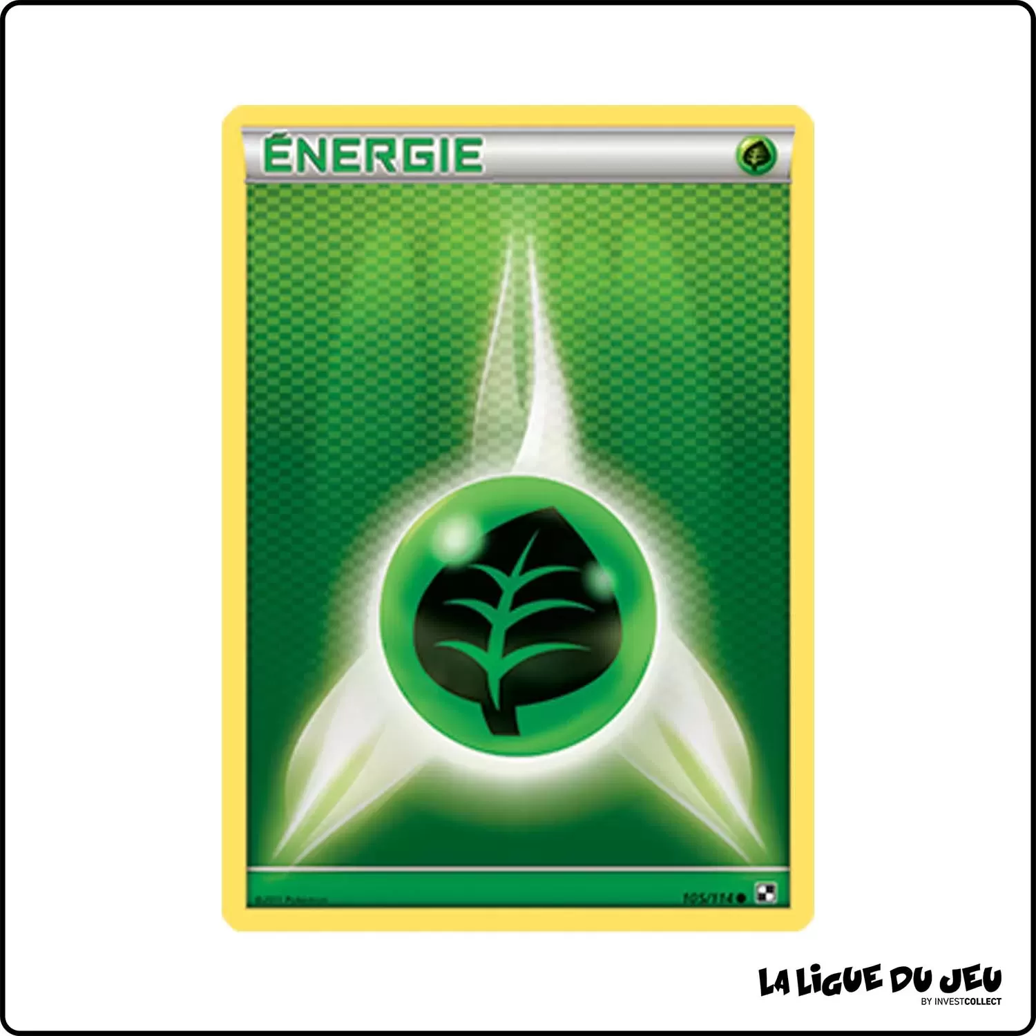 Commune - Pokemon - Noir et Blanc de Base - Énergie Plante 105/114