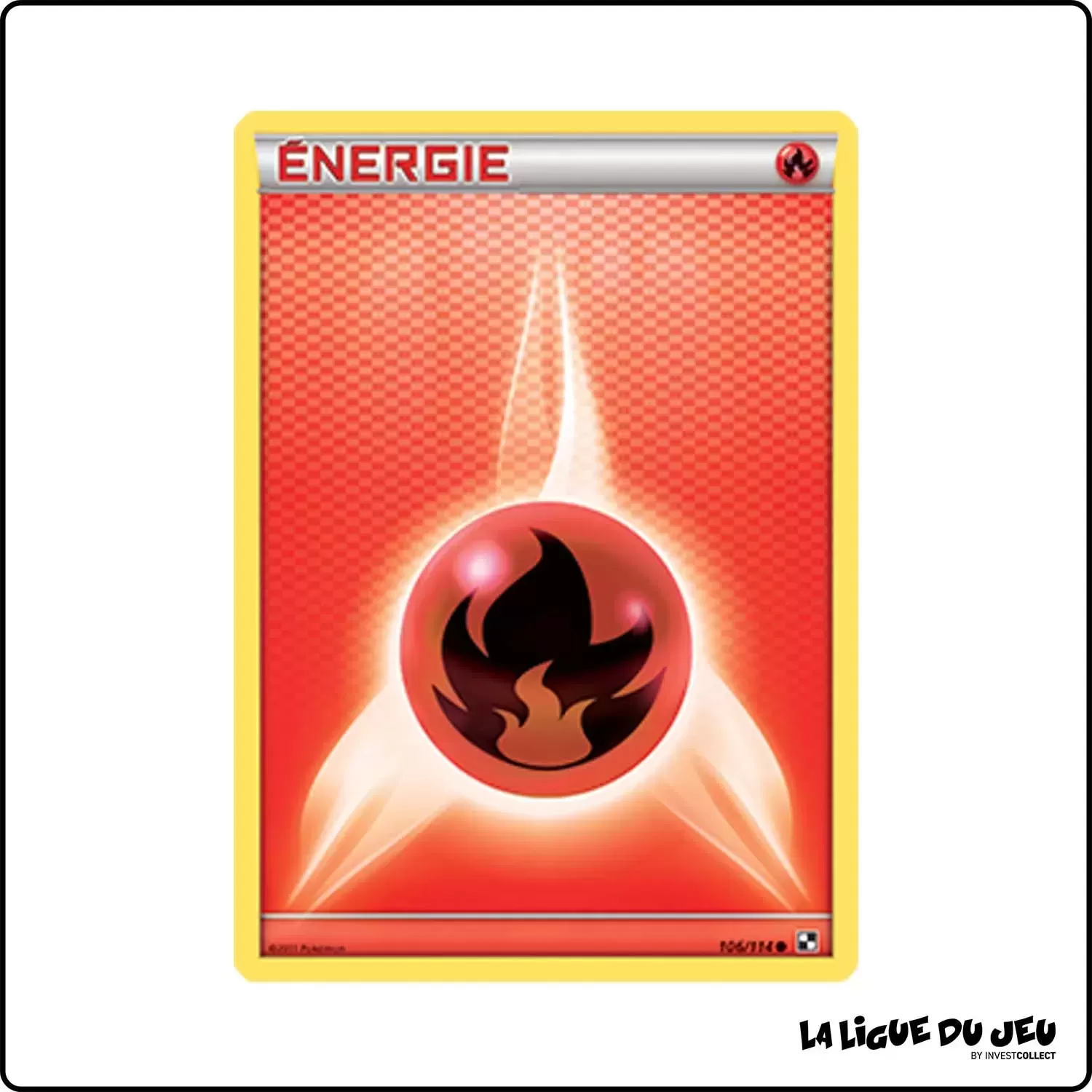 Commune - Pokemon - Noir et Blanc de Base - Énergie Feu 106/114