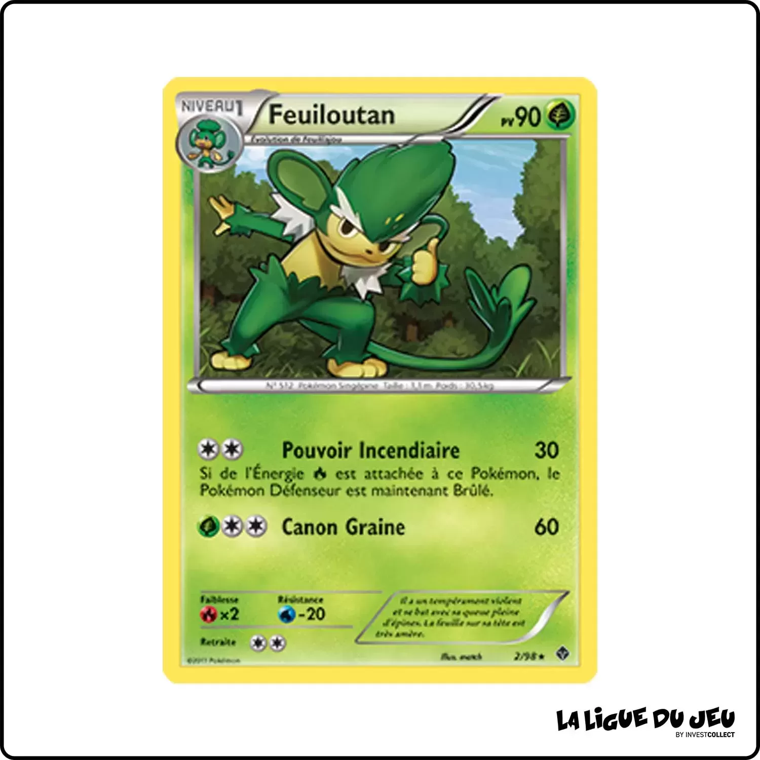 Rare - Pokemon - Pouvoirs Émergents - Feuiloutan 2/98