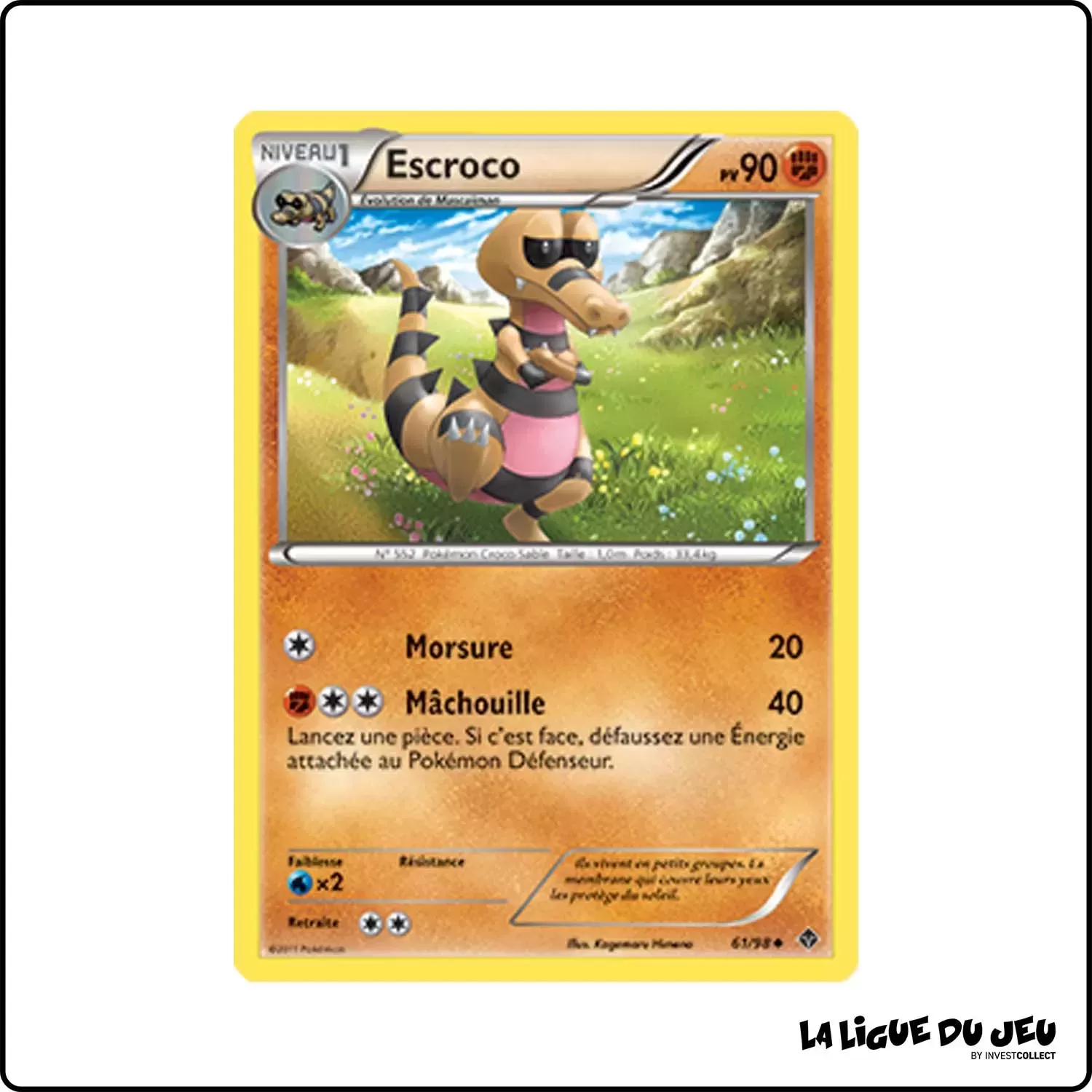 Peu commune - Pokemon - Pouvoirs Émergents - Escroco 61/98