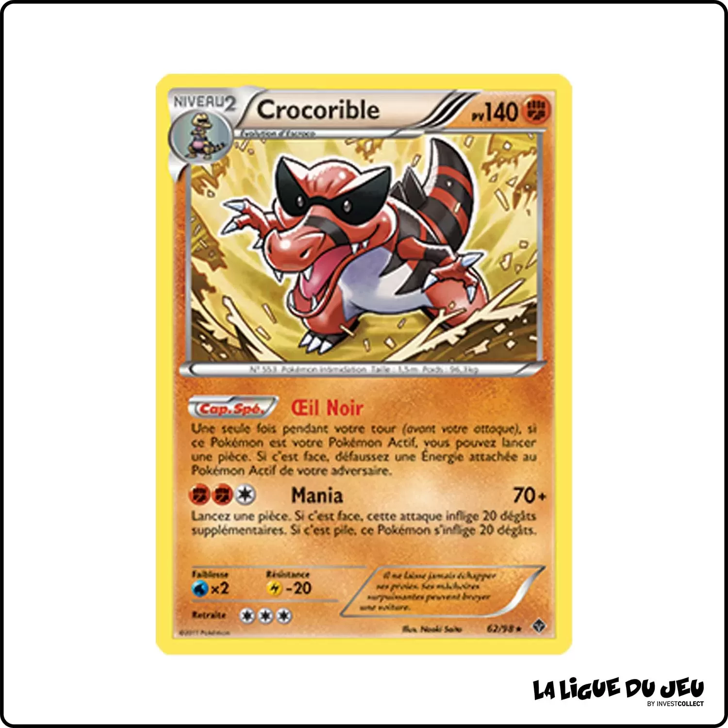 Rare - Pokemon - Pouvoirs Émergents - Crocorible 62/98