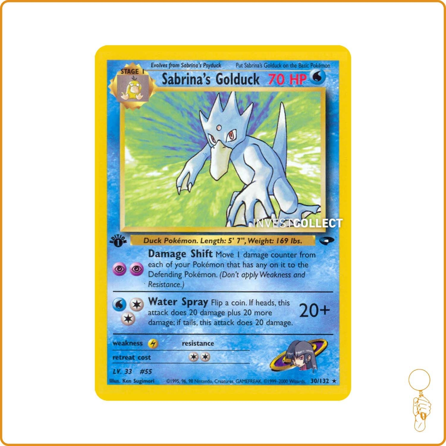 Rare - Pokemon - Gym Challenge - Sabrina's Golduck 30/132 Wizards - 1