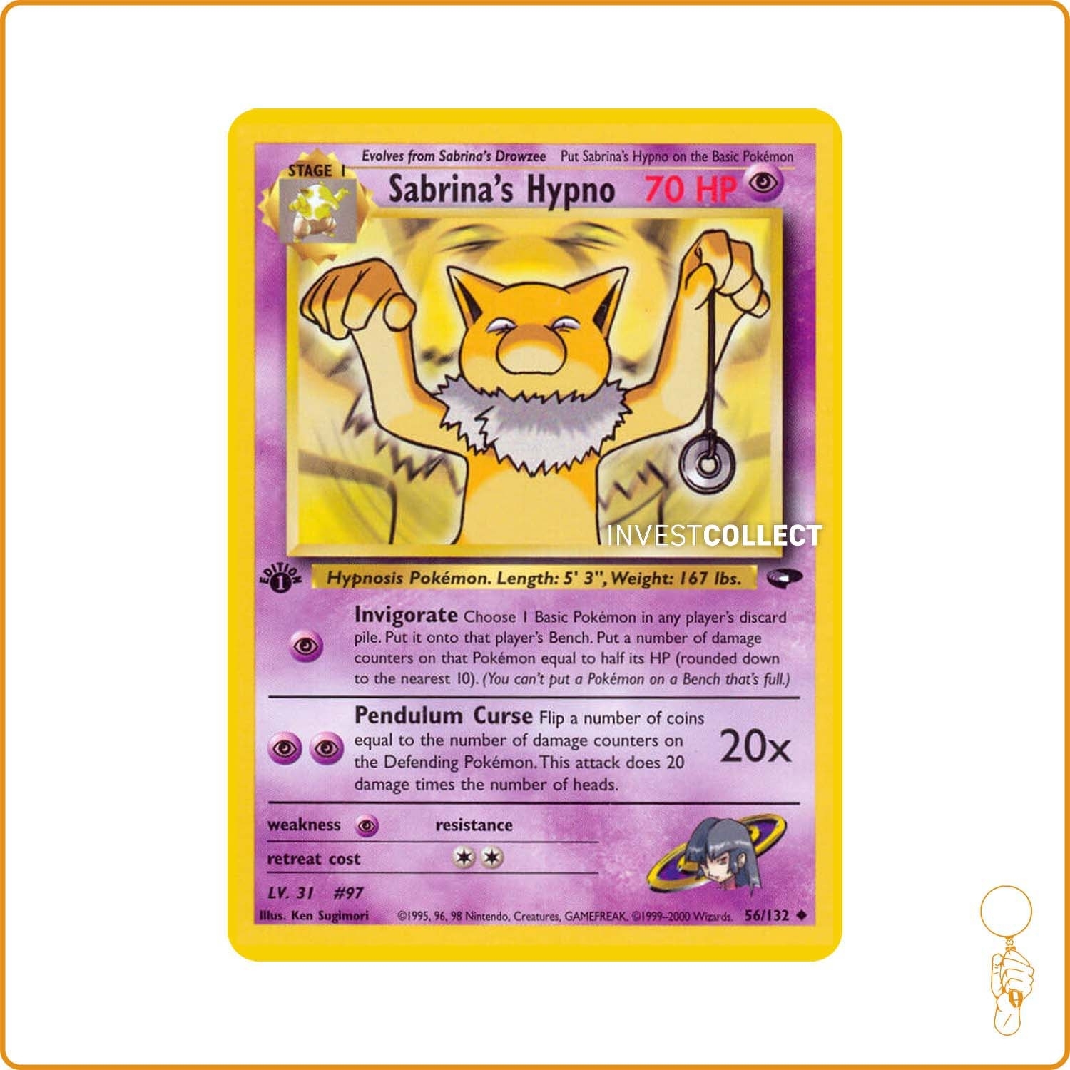 Peu Commune - Pokemon - Gym Challenge - Sabrina's Hypno 56/132 Wizards - 1