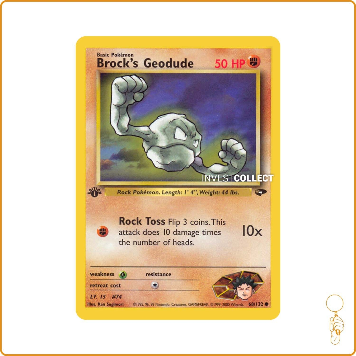 Commune - Pokemon - Gym Challenge - Brock's Geodude 68/132 Wizards - 1