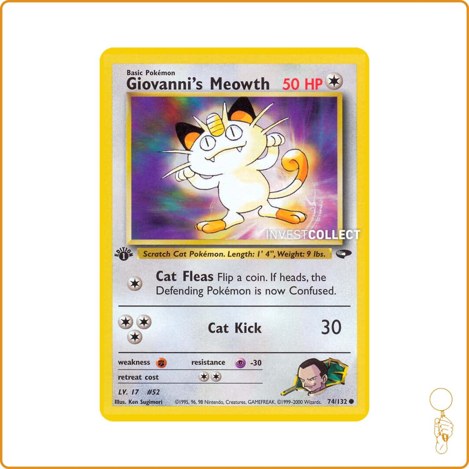 Commune - Pokemon - Gym Challenge - Giovanni's Meowth 74/132 Wizards - 1