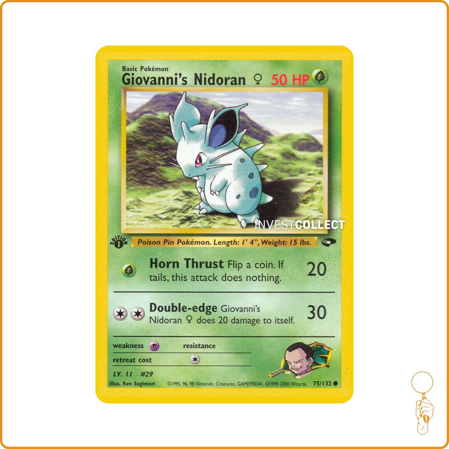 Commune - Pokemon - Gym Challenge - Giovanni's Nidoran ♀ 75/132 Wizards - 1