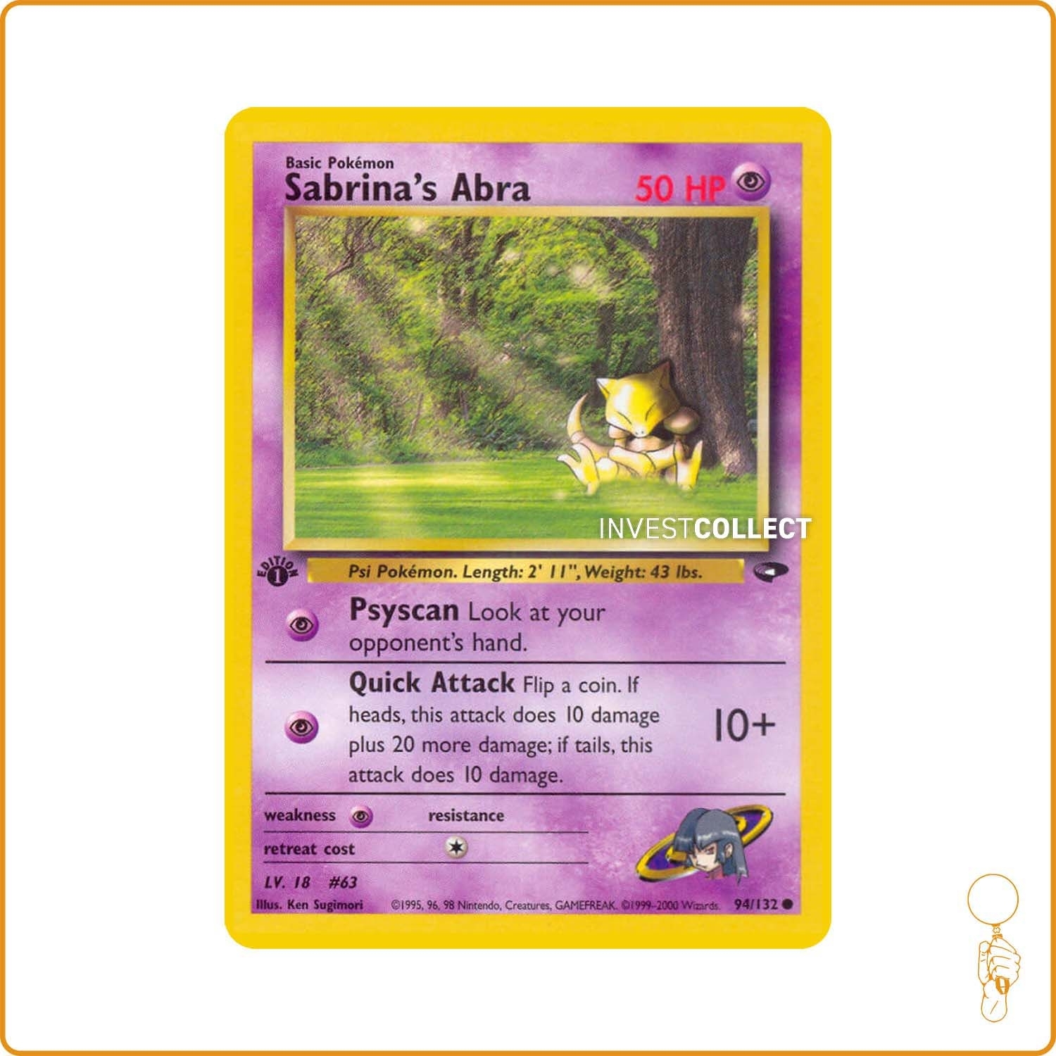 Commune - Pokemon - Gym Challenge - Sabrina's Abra 94/132 Wizards - 1