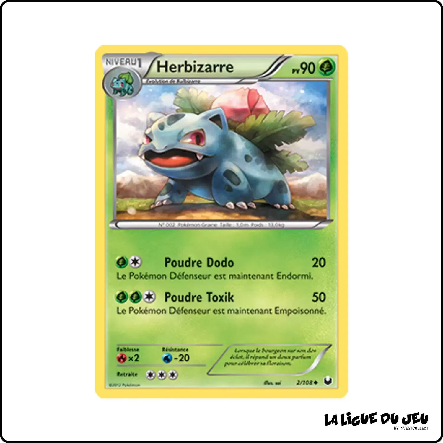 Peu commune - Pokemon - Explorateurs Obscurs - Herbizarre 2/108