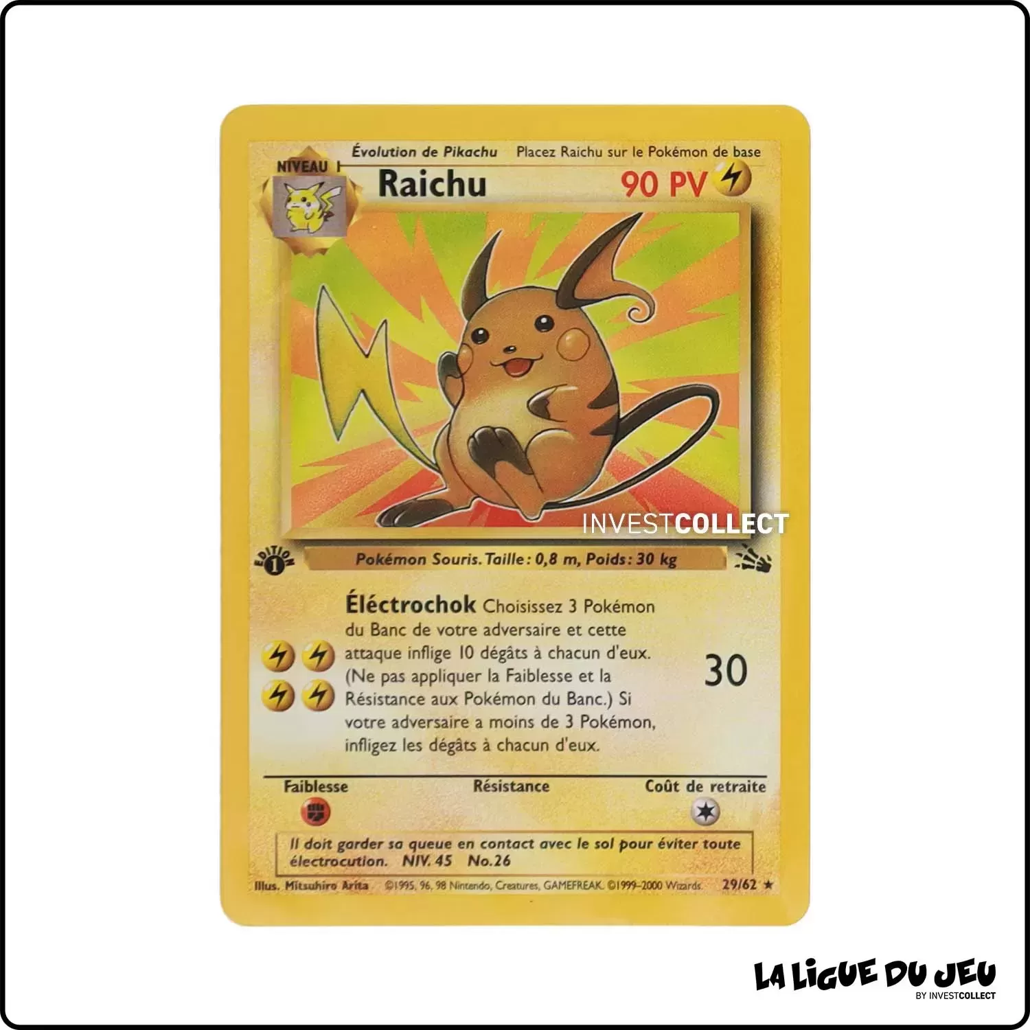 Rare - Pokemon - Fossile - Raichu 29/62