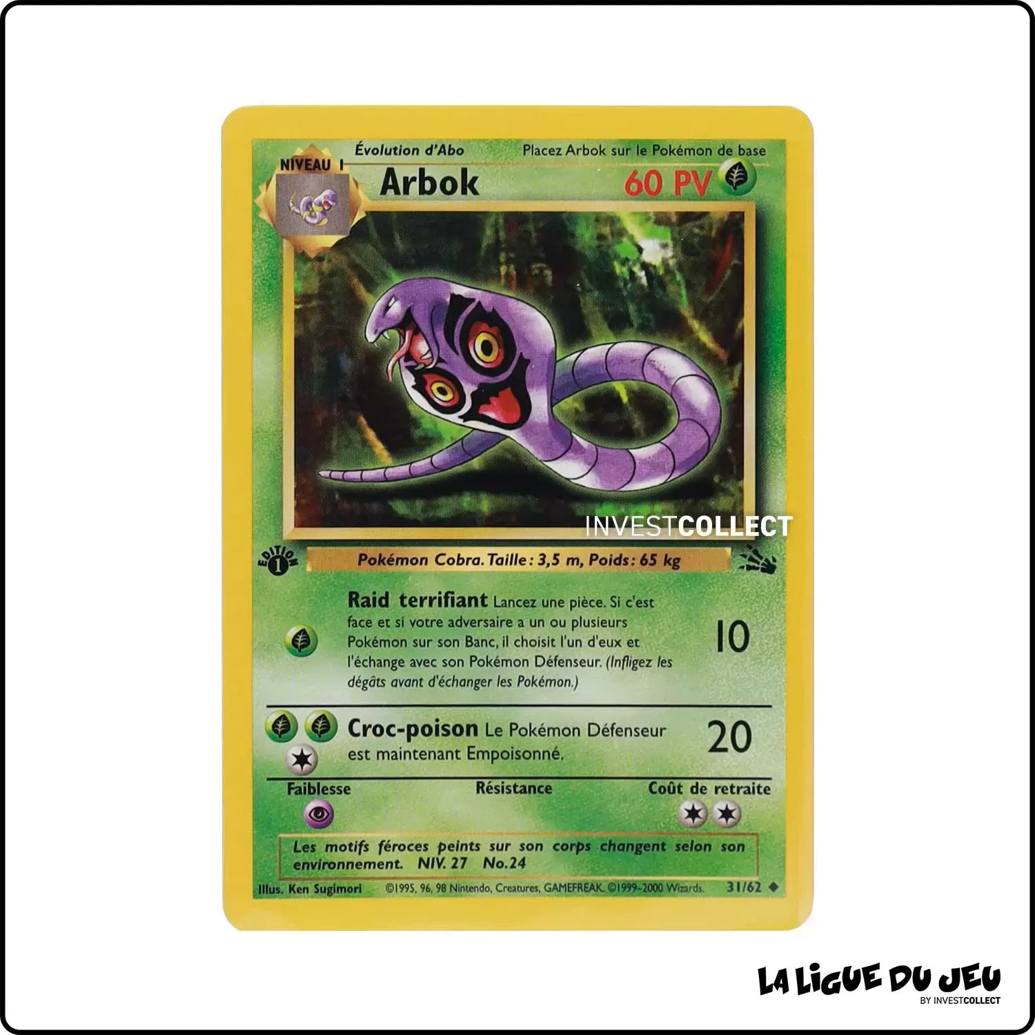 Peu Commune - Pokemon - Fossile - Arbok 31/62